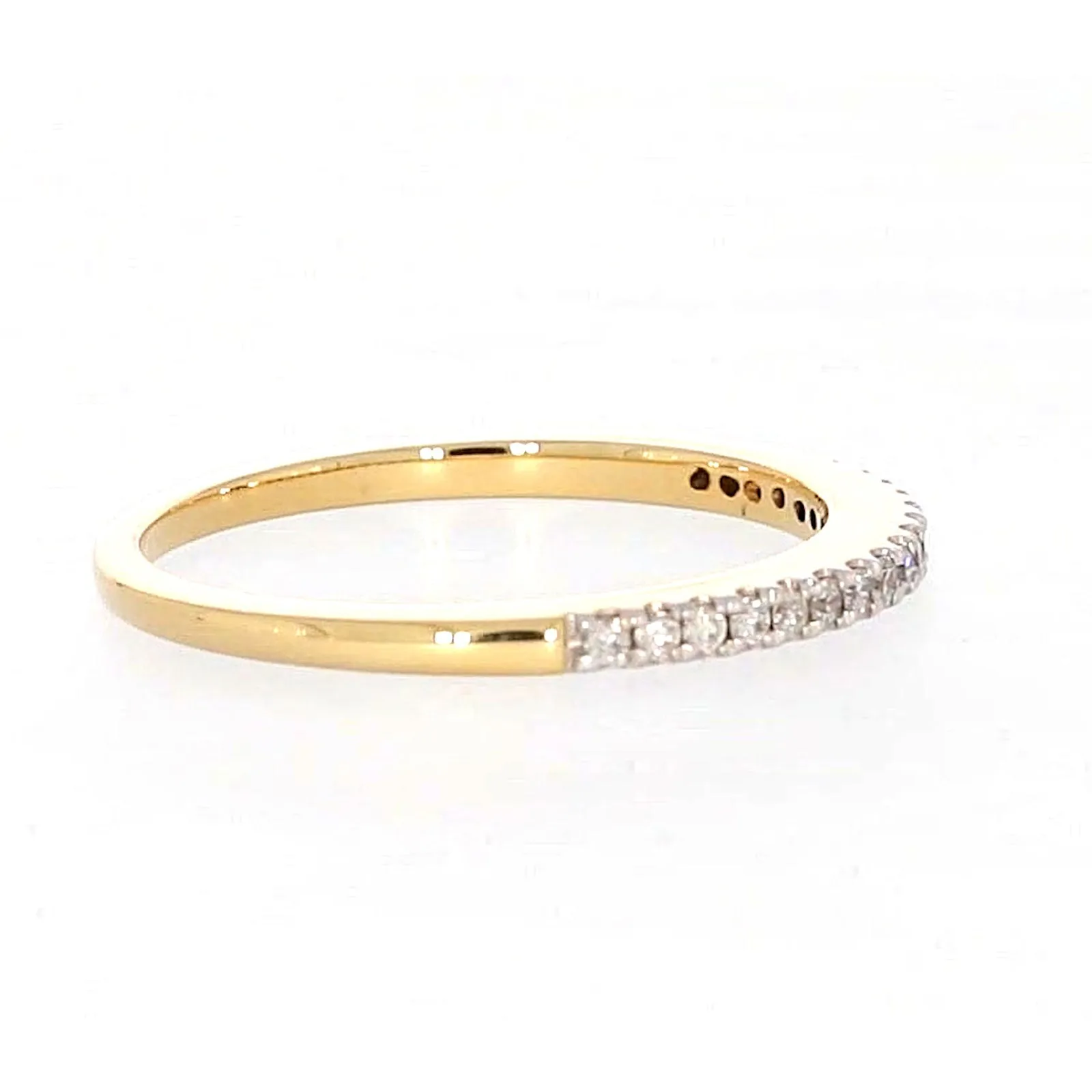 New York 14ct Yellow Gold Round Brilliant Cut 0.15 CARAT tw of Diamonds Ring