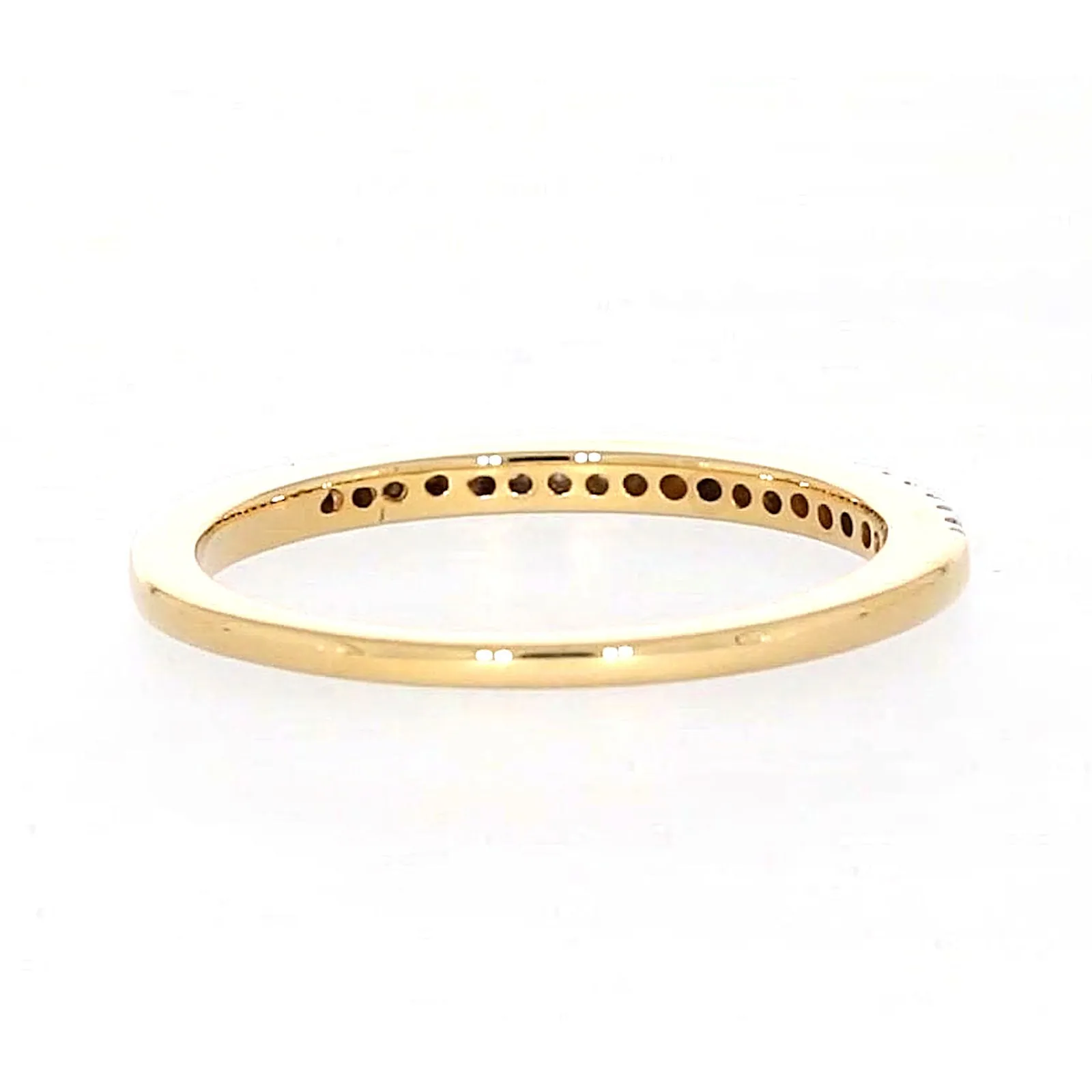 New York 14ct Yellow Gold Round Brilliant Cut 0.15 CARAT tw of Diamonds Ring