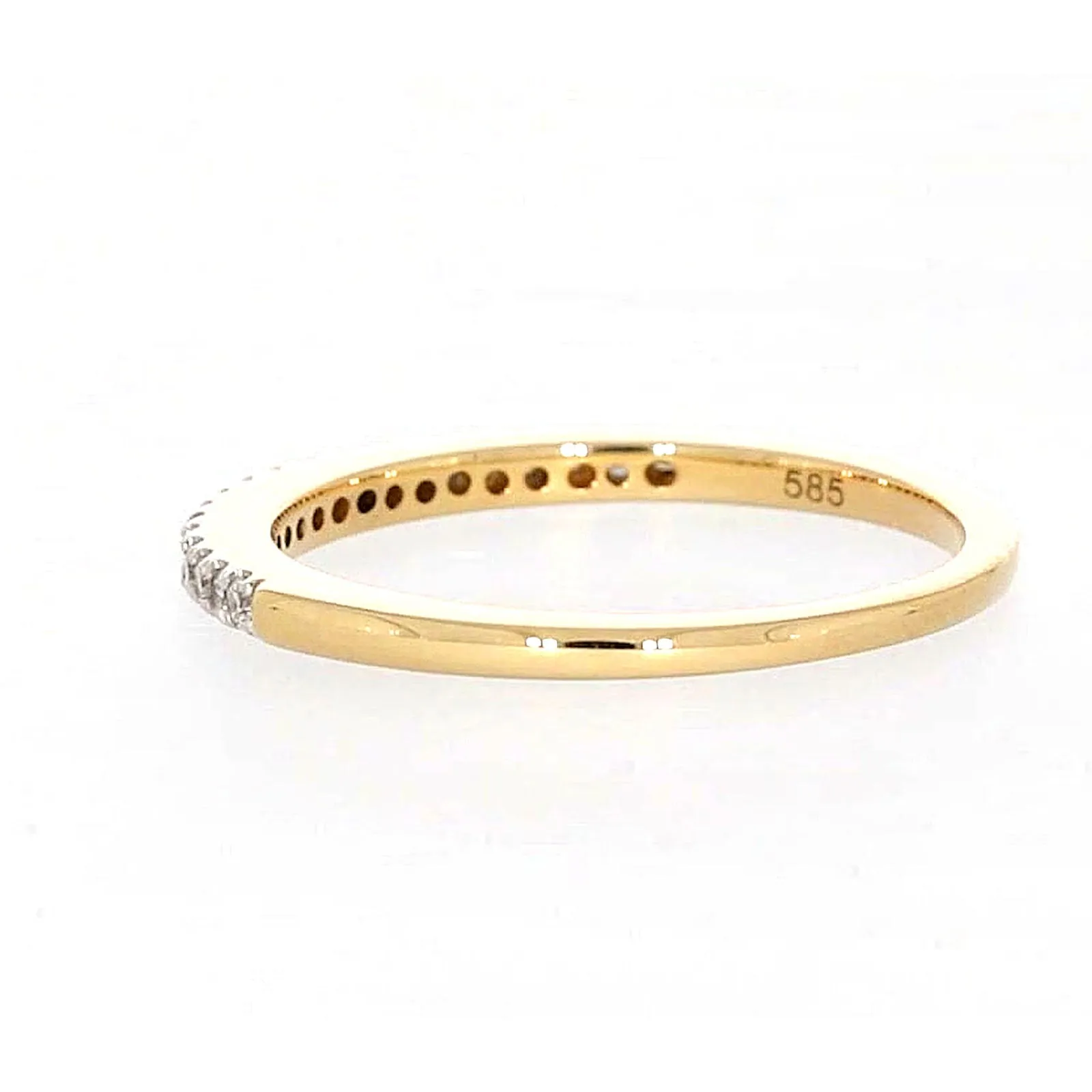 New York 14ct Yellow Gold Round Brilliant Cut 0.15 CARAT tw of Diamonds Ring