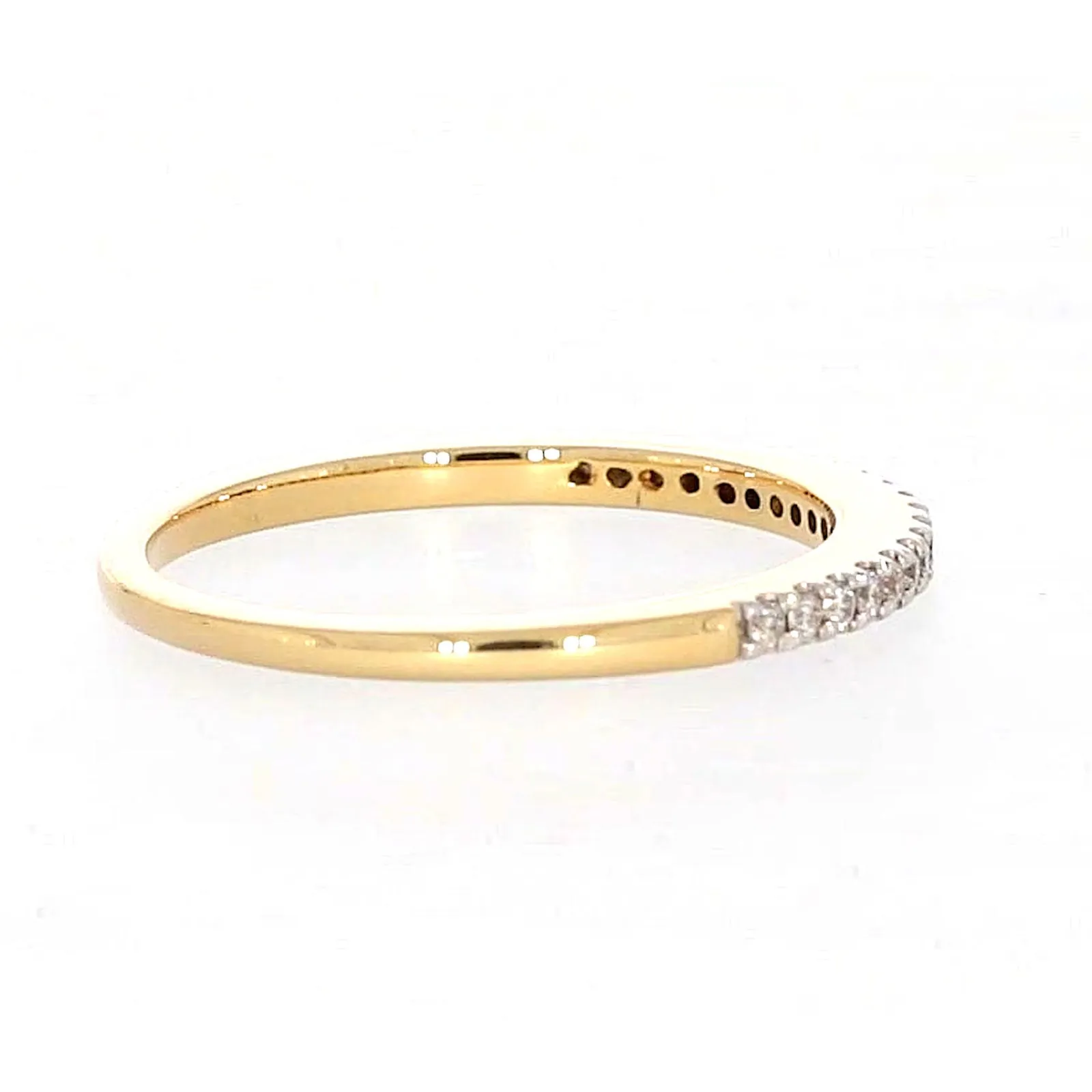 New York 14ct Yellow Gold Round Brilliant Cut 0.15 CARAT tw of Diamonds Ring