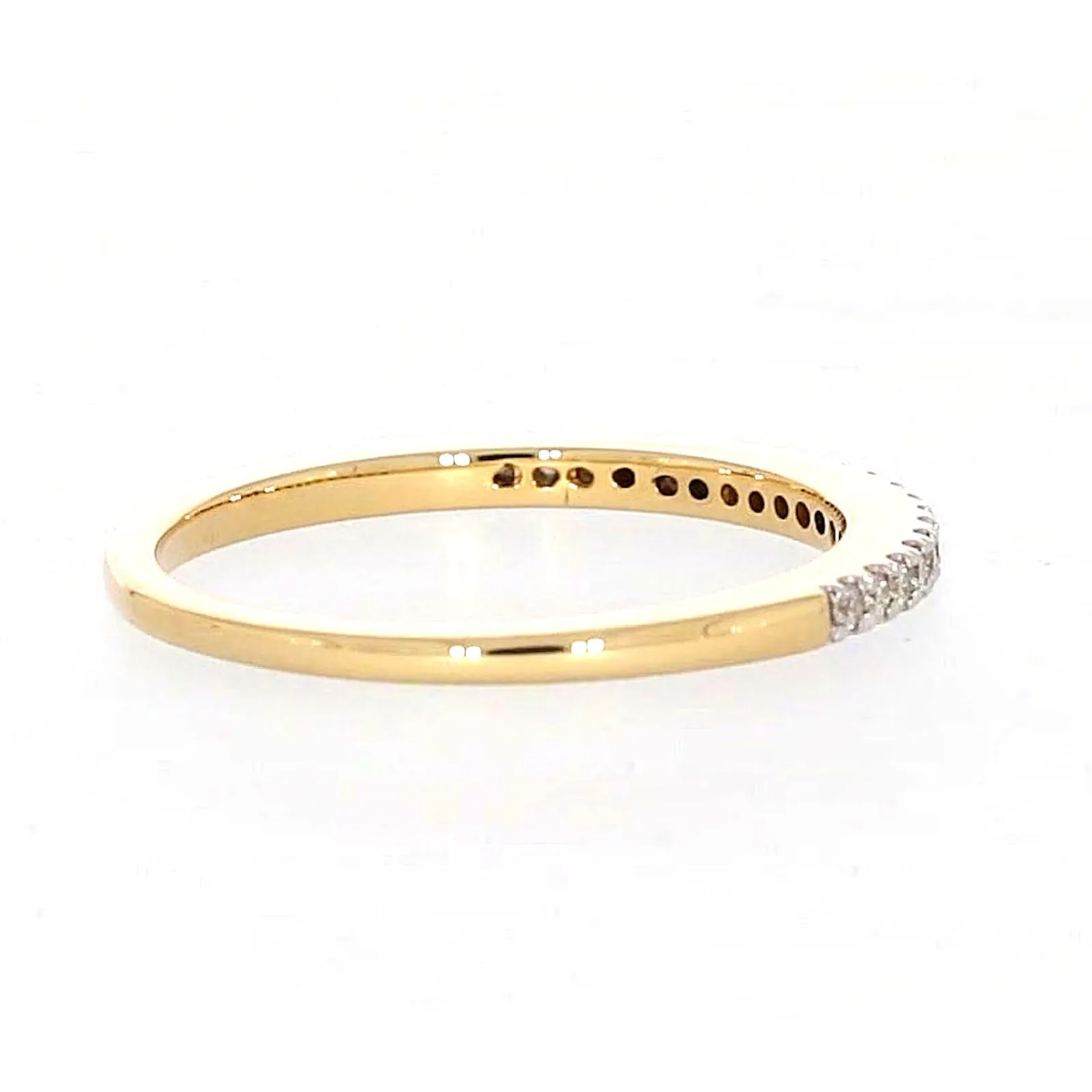 New York 14ct Yellow Gold Round Brilliant Cut 0.15 CARAT tw of Diamonds Ring
