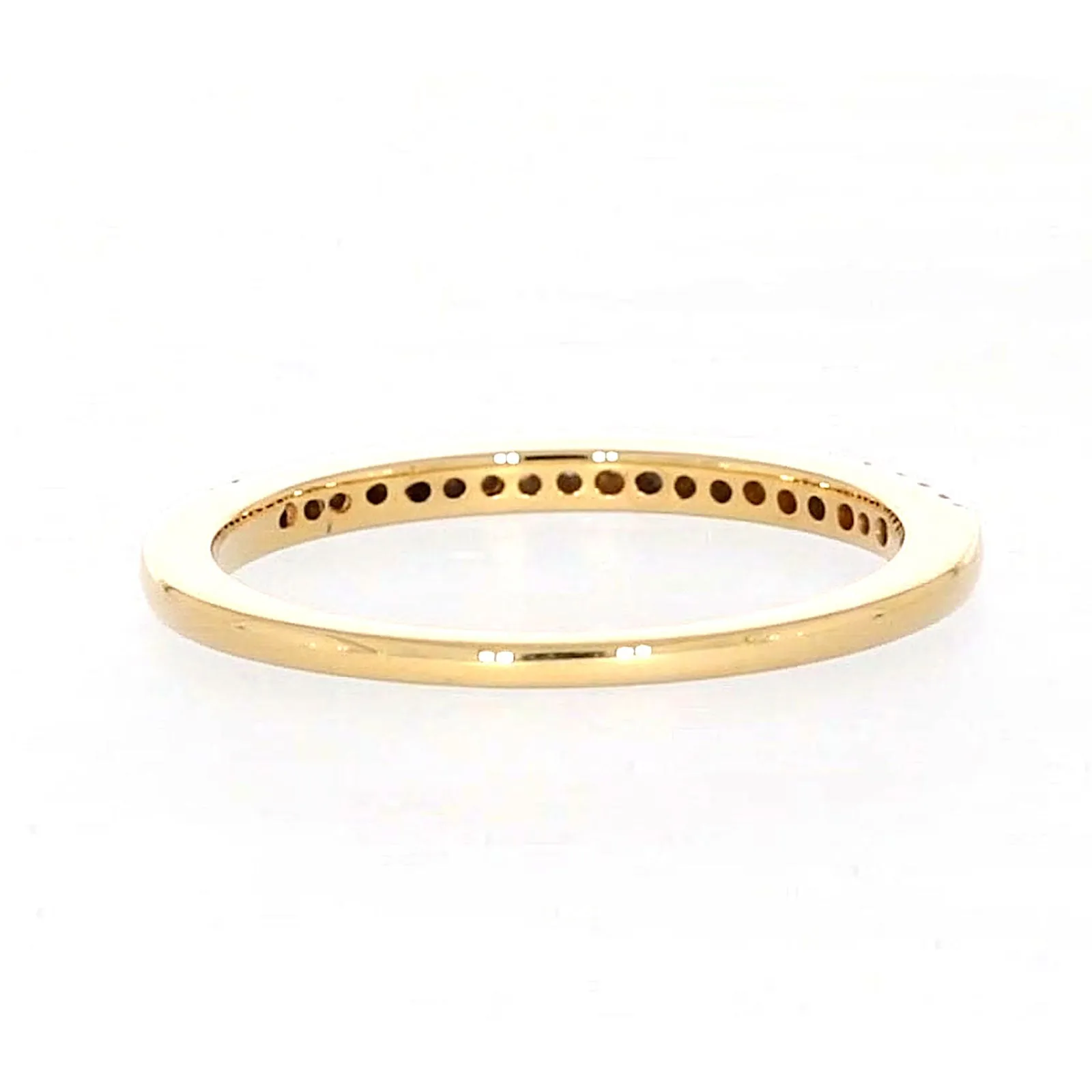 New York 14ct Yellow Gold Round Brilliant Cut 0.15 CARAT tw of Diamonds Ring