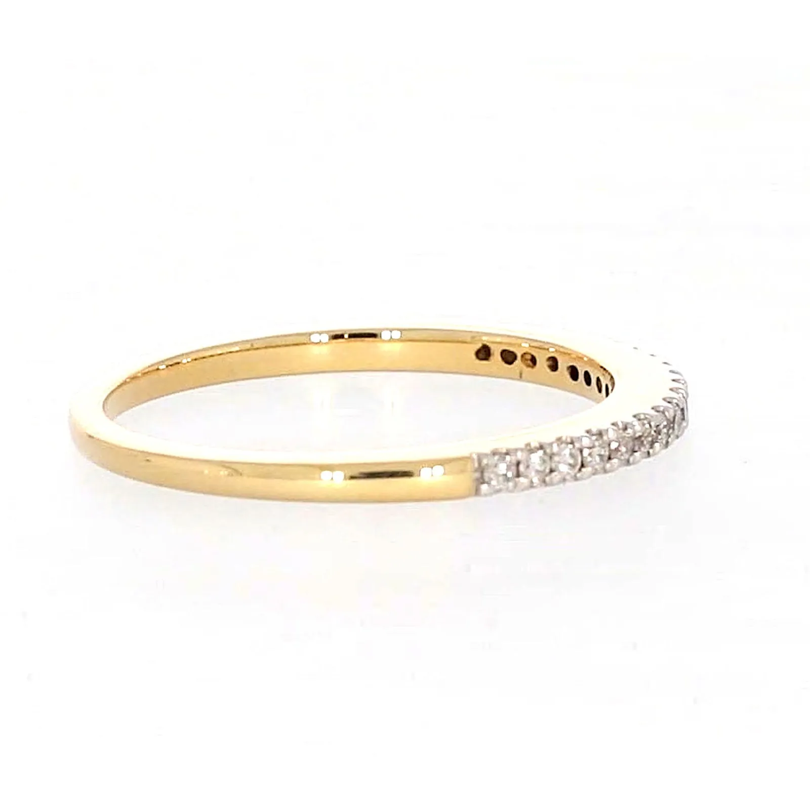 New York 14ct Yellow Gold Round Brilliant Cut 0.15 CARAT tw of Diamonds Ring
