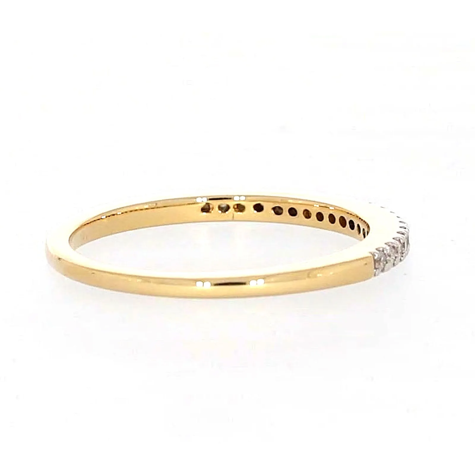 New York 14ct Yellow Gold Round Brilliant Cut 0.15 CARAT tw of Diamonds Ring