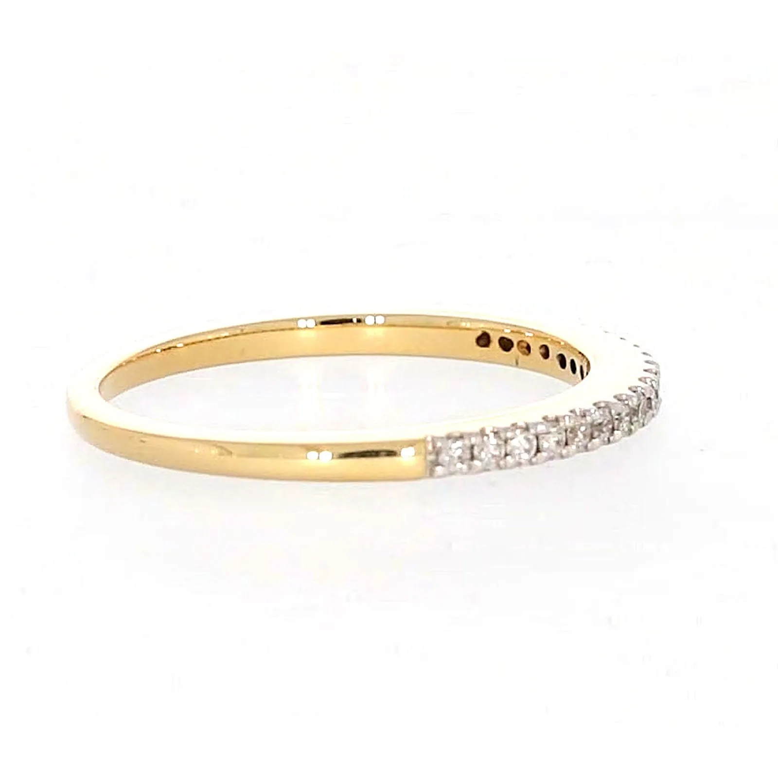 New York 14ct Yellow Gold Round Brilliant Cut 0.15 CARAT tw of Diamonds Ring
