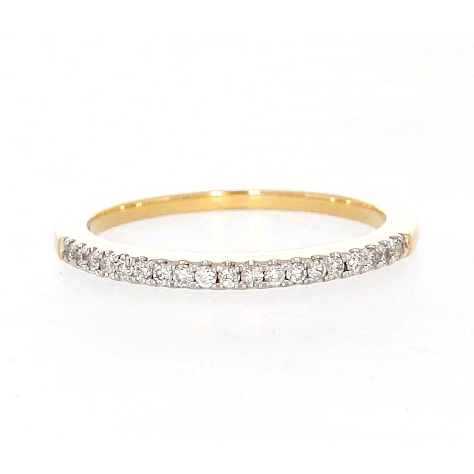 New York 14ct Yellow Gold Round Brilliant Cut 0.15 CARAT tw of Diamonds Ring