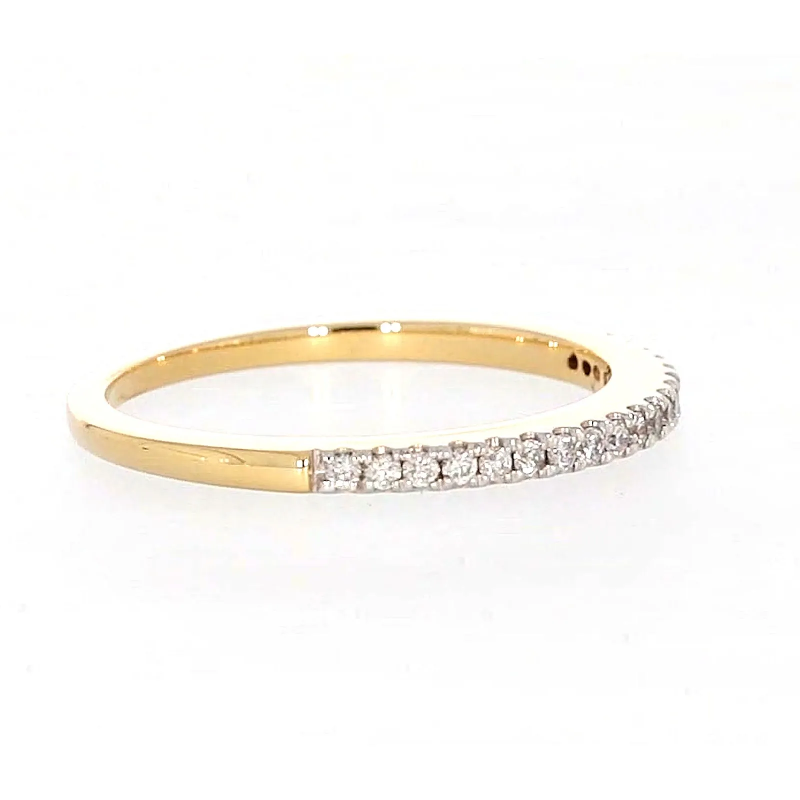New York 14ct Yellow Gold Round Brilliant Cut 0.15 CARAT tw of Diamonds Ring