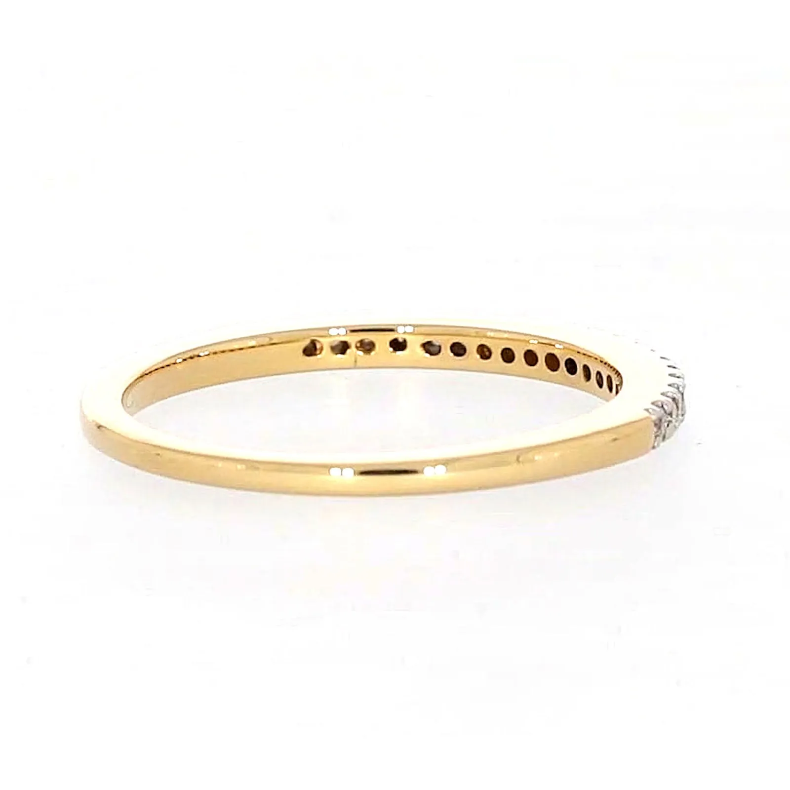 New York 14ct Yellow Gold Round Brilliant Cut 0.15 CARAT tw of Diamonds Ring
