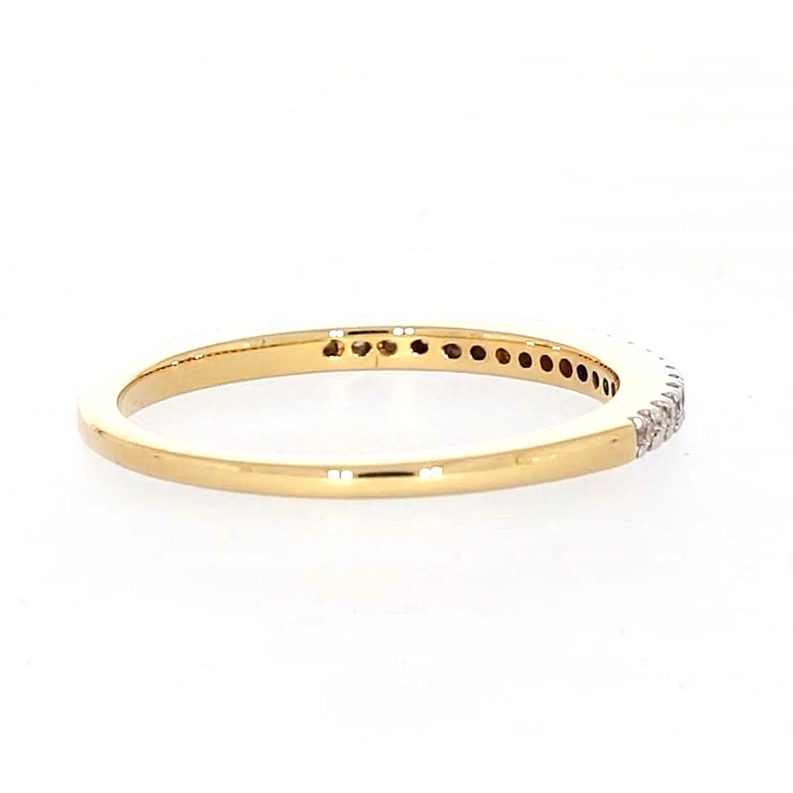 New York 14ct Yellow Gold Round Brilliant Cut 0.15 CARAT tw of Diamonds Ring