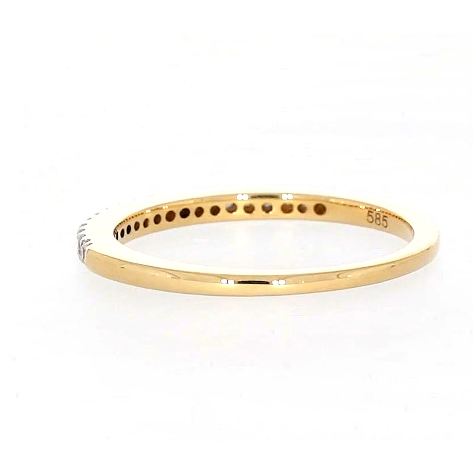 New York 14ct Yellow Gold Round Brilliant Cut 0.15 CARAT tw of Diamonds Ring