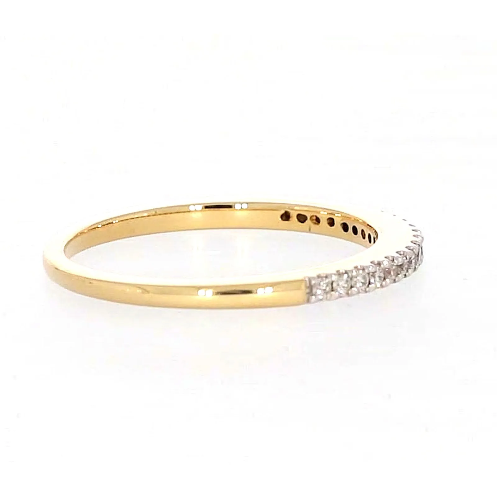 New York 14ct Yellow Gold Round Brilliant Cut 0.15 CARAT tw of Diamonds Ring