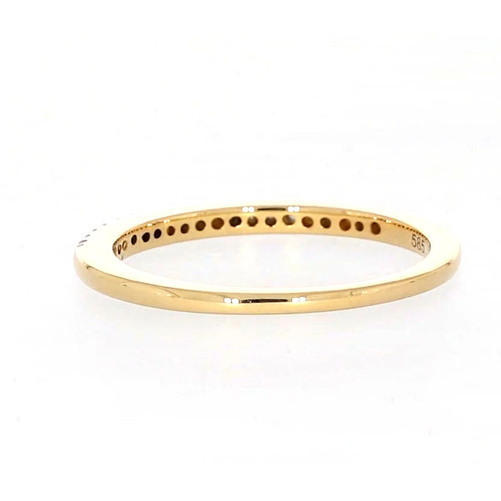 New York 14ct Yellow Gold Round Brilliant Cut 0.15 CARAT tw of Diamonds Ring