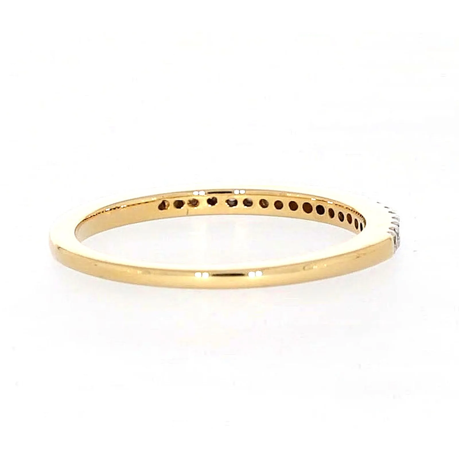 New York 14ct Yellow Gold Round Brilliant Cut 0.15 CARAT tw of Diamonds Ring