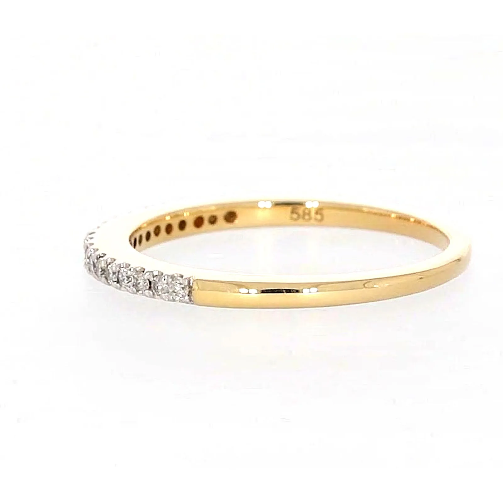New York 14ct Yellow Gold Round Brilliant Cut 0.15 CARAT tw of Diamonds Ring