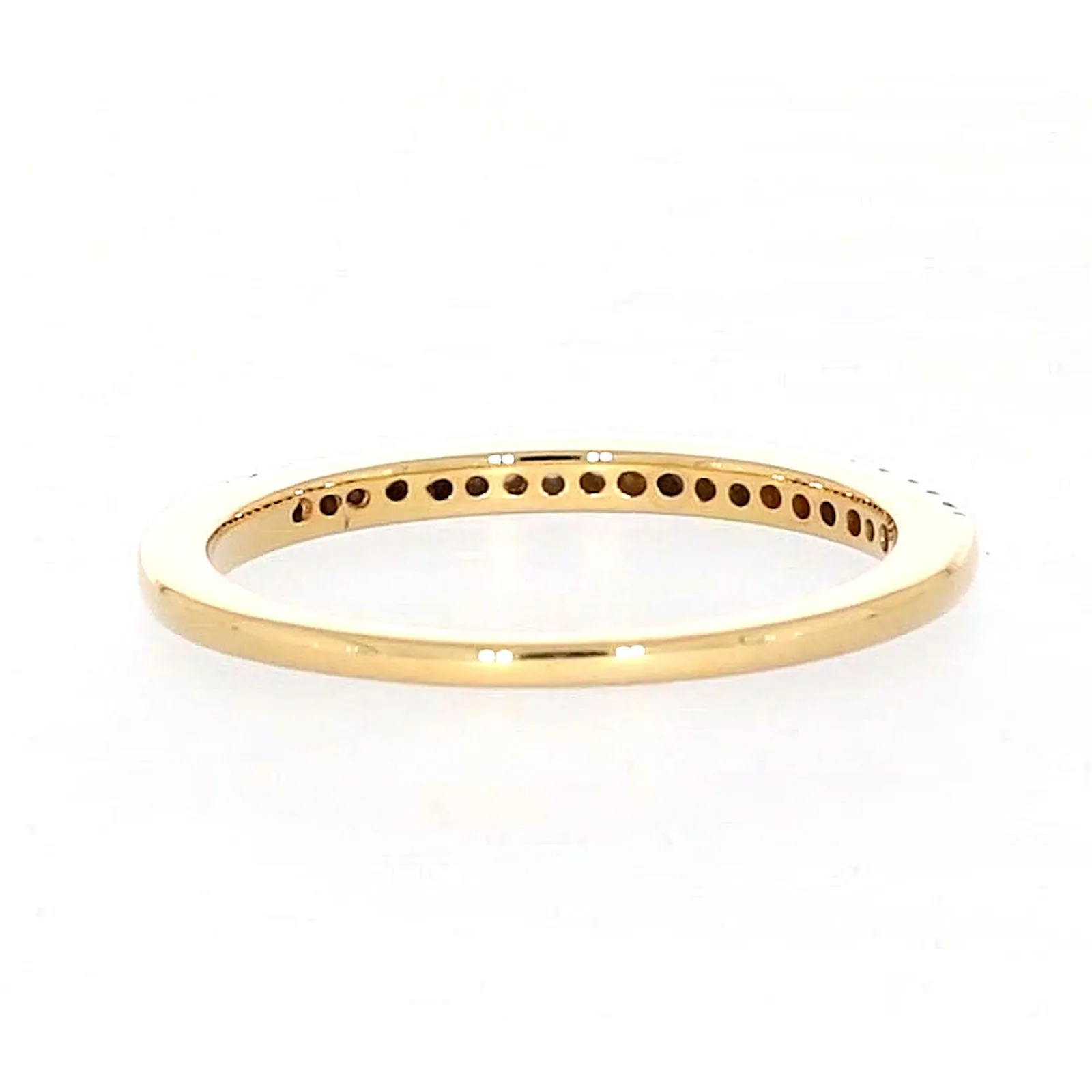 New York 14ct Yellow Gold Round Brilliant Cut 0.15 CARAT tw of Diamonds Ring