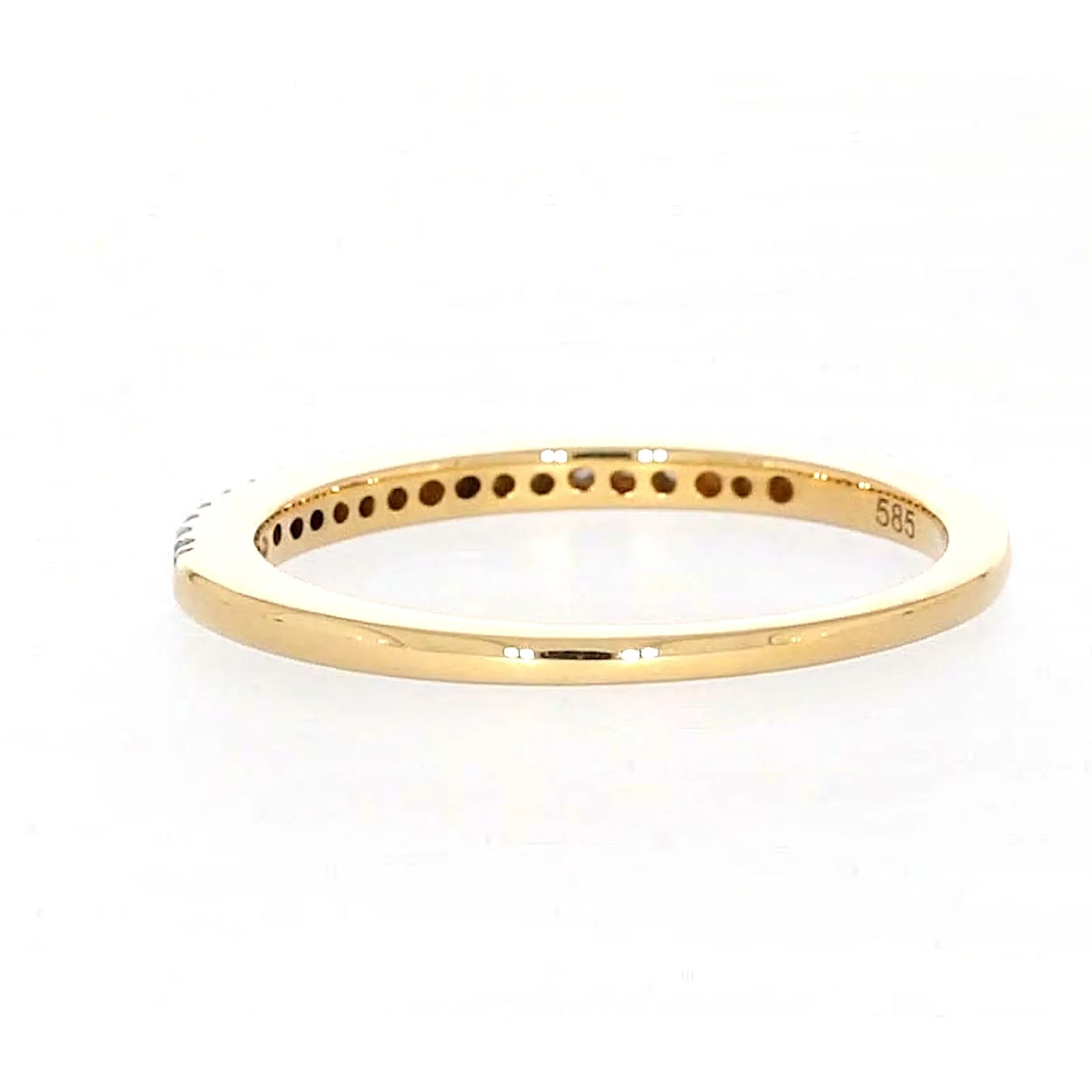 New York 14ct Yellow Gold Round Brilliant Cut 0.15 CARAT tw of Diamonds Ring
