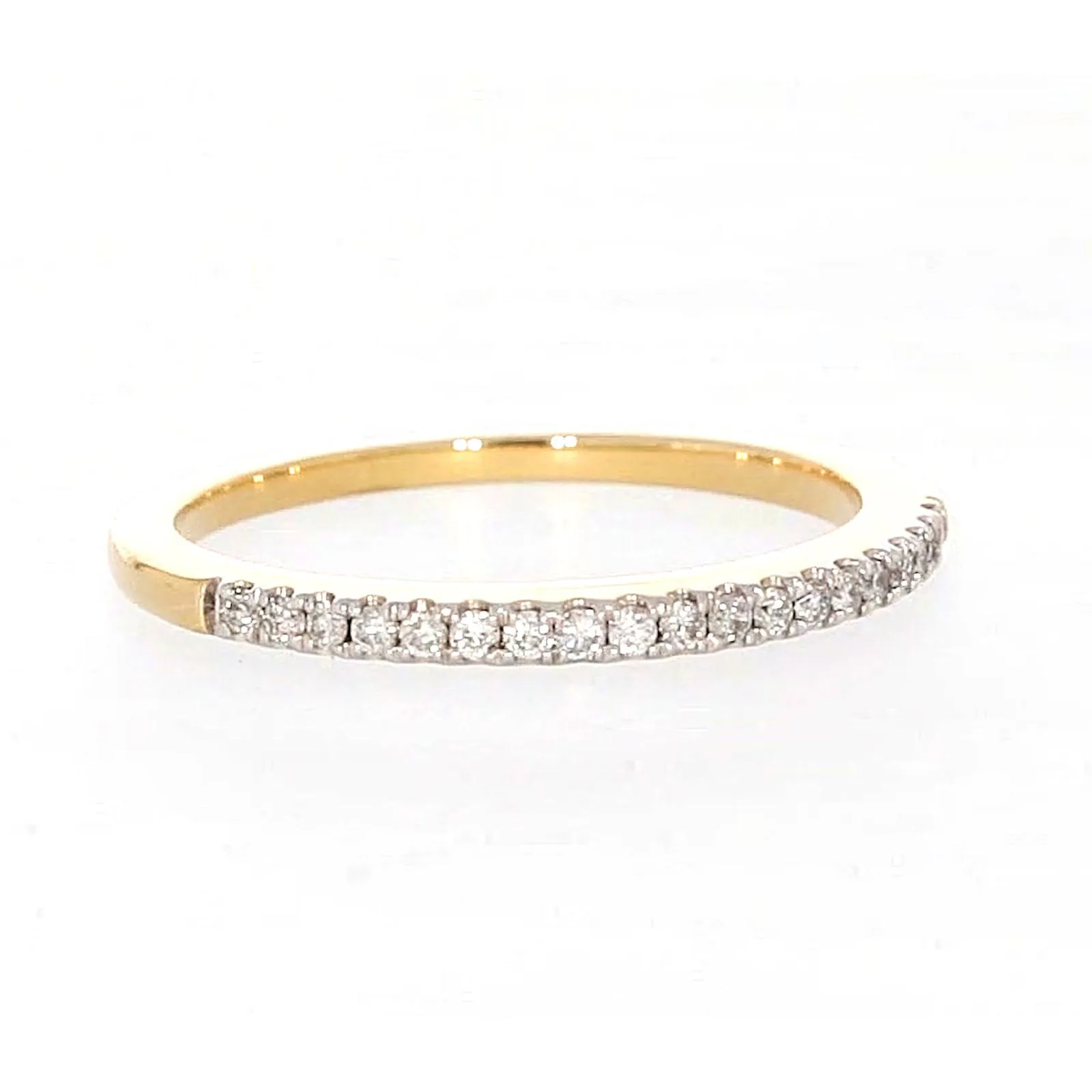 New York 14ct Yellow Gold Round Brilliant Cut 0.15 CARAT tw of Diamonds Ring