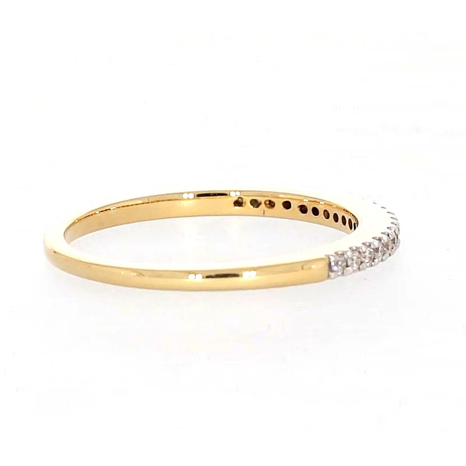New York 14ct Yellow Gold Round Brilliant Cut 0.15 CARAT tw of Diamonds Ring