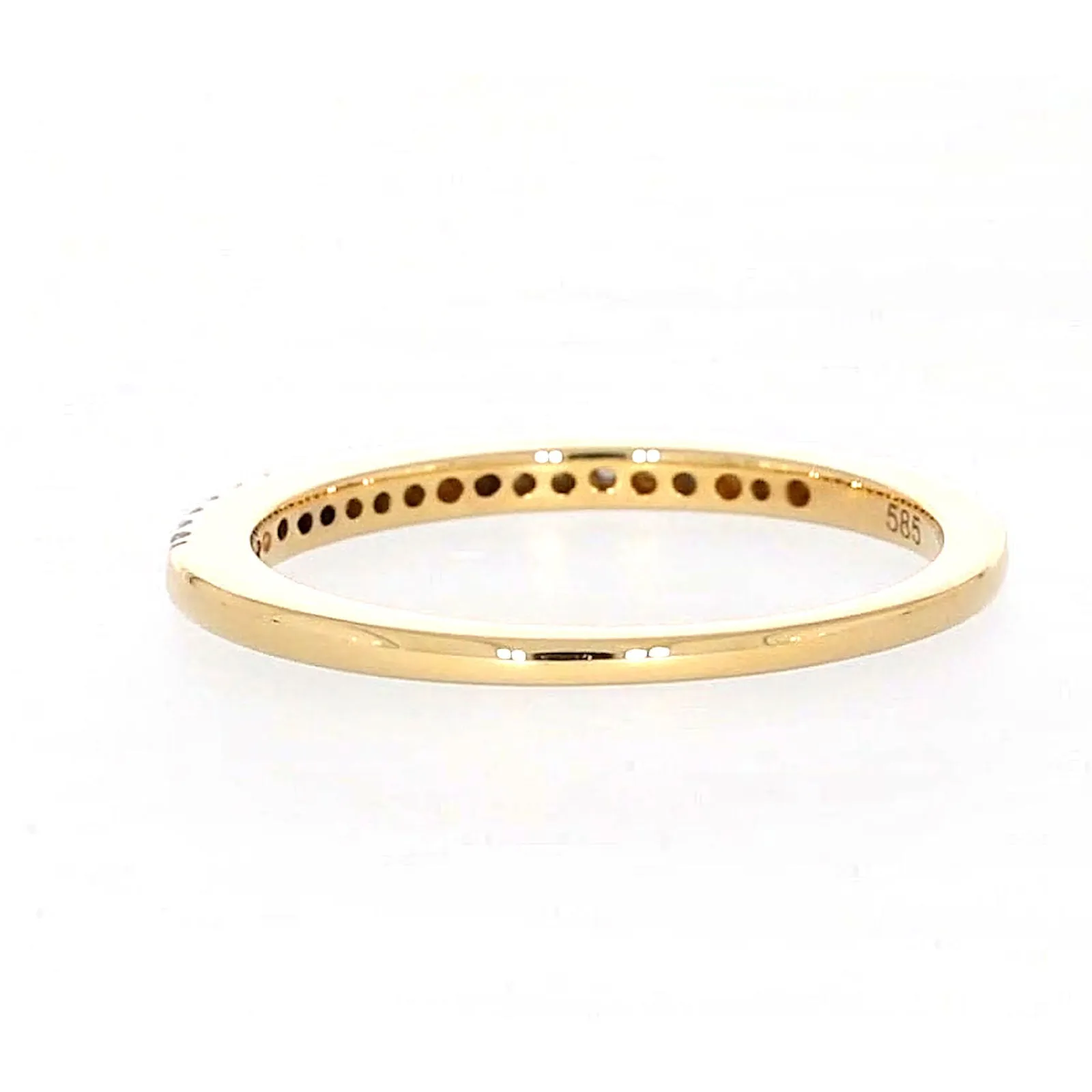 New York 14ct Yellow Gold Round Brilliant Cut 0.15 CARAT tw of Diamonds Ring