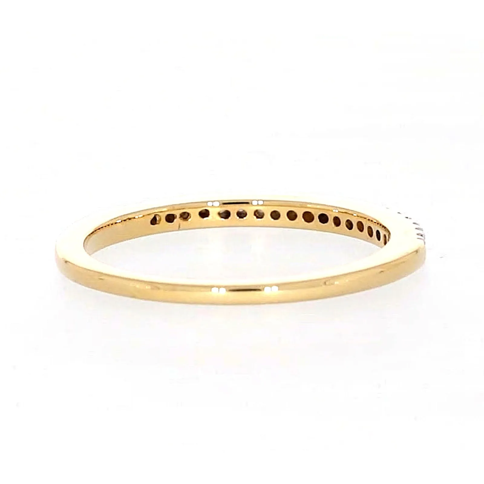New York 14ct Yellow Gold Round Brilliant Cut 0.15 CARAT tw of Diamonds Ring