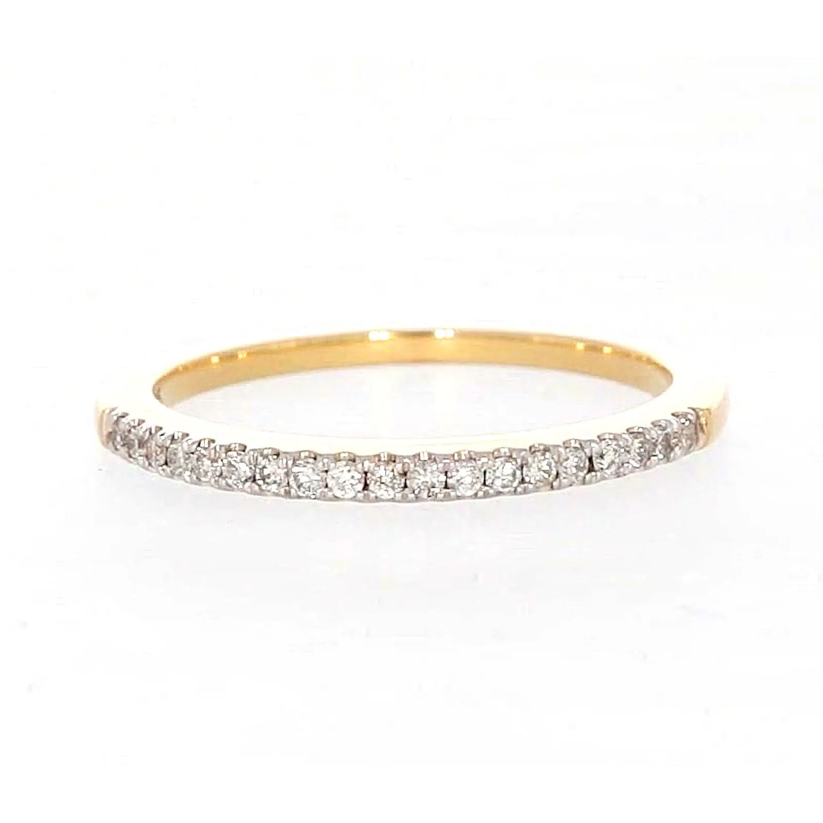 New York 14ct Yellow Gold Round Brilliant Cut 0.15 CARAT tw of Diamonds Ring