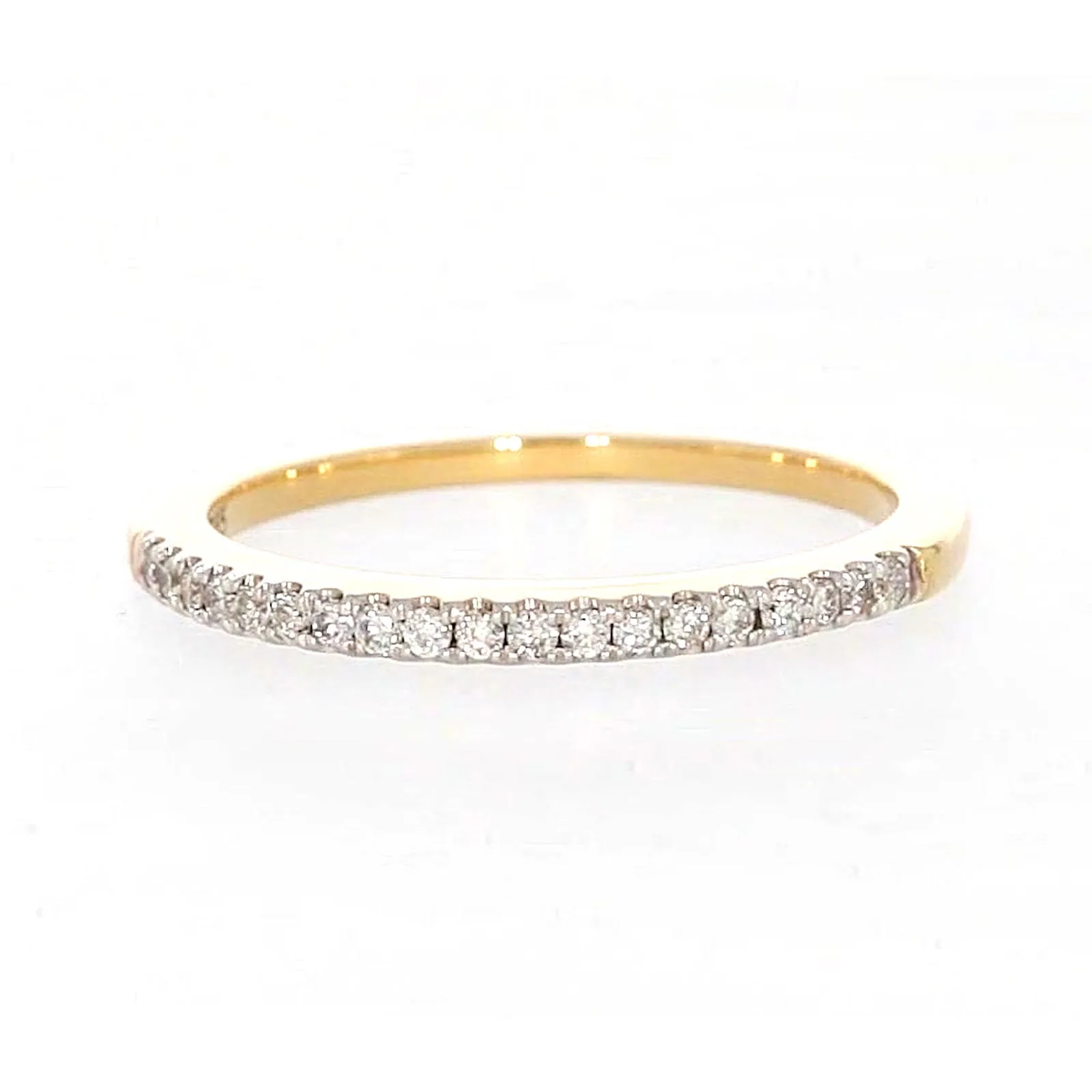 New York 14ct Yellow Gold Round Brilliant Cut 0.15 CARAT tw of Diamonds Ring