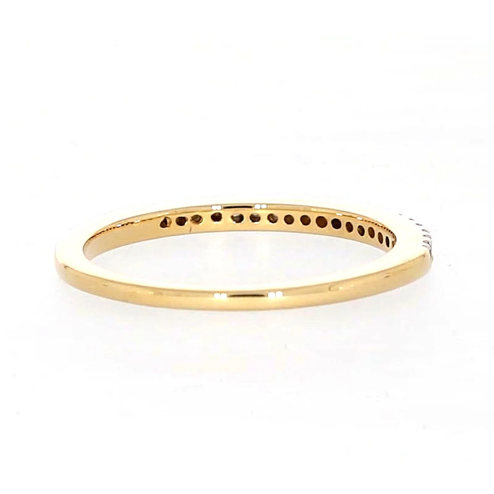New York 14ct Yellow Gold Round Brilliant Cut 0.15 CARAT tw of Diamonds Ring