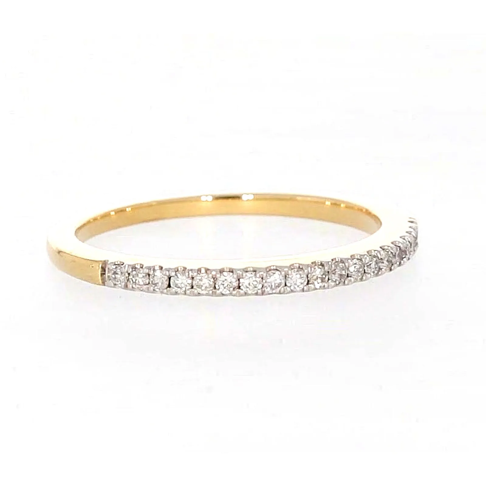 New York 14ct Yellow Gold Round Brilliant Cut 0.15 CARAT tw of Diamonds Ring