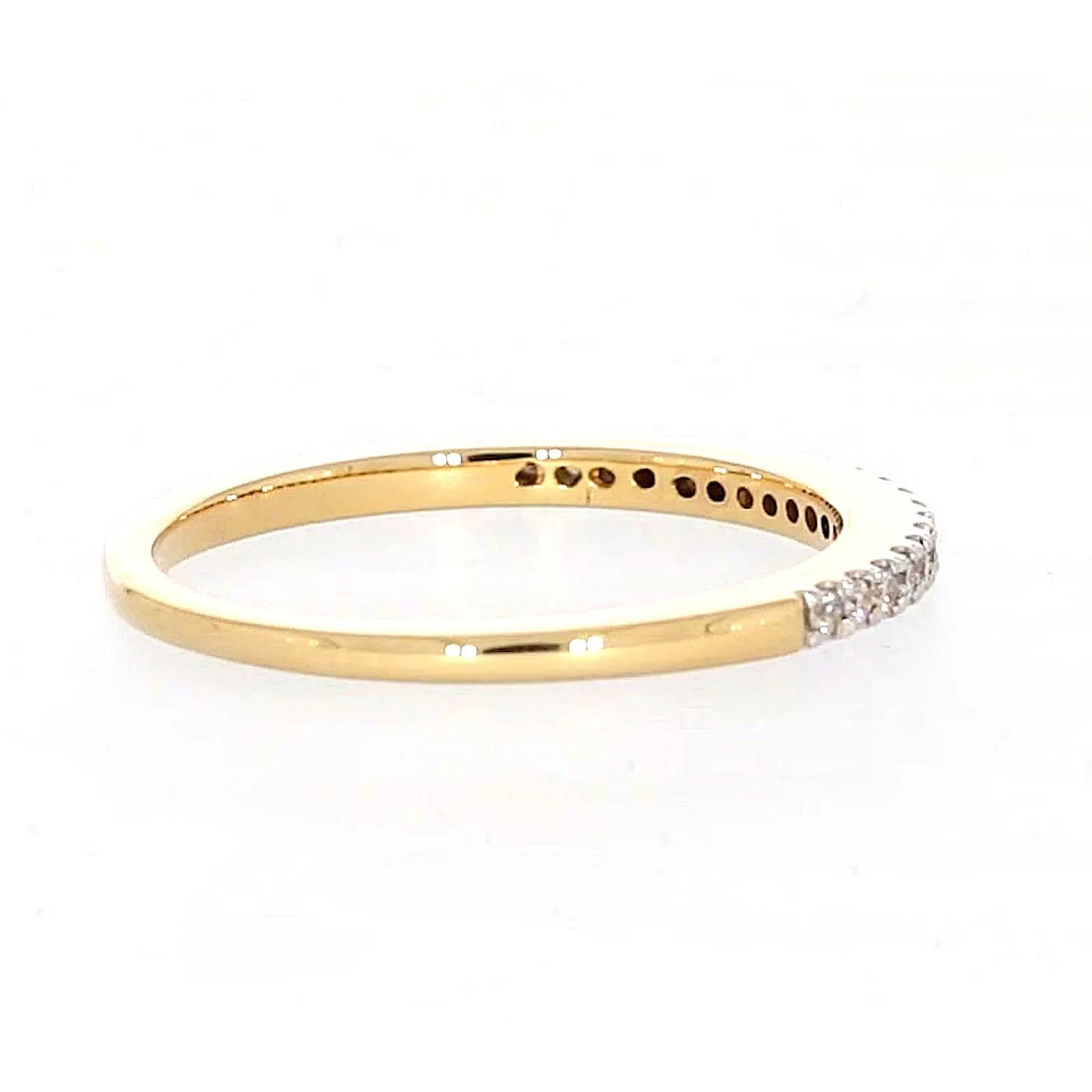 New York 14ct Yellow Gold Round Brilliant Cut 0.15 CARAT tw of Diamonds Ring