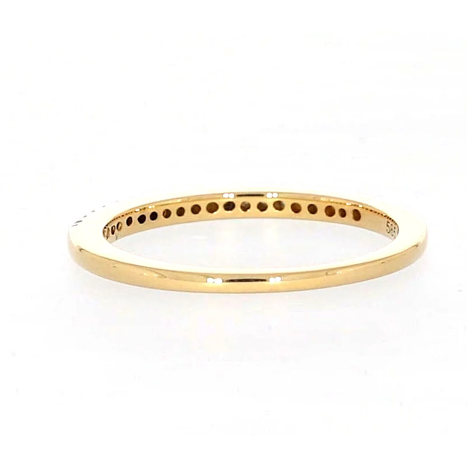 New York 14ct Yellow Gold Round Brilliant Cut 0.15 CARAT tw of Diamonds Ring