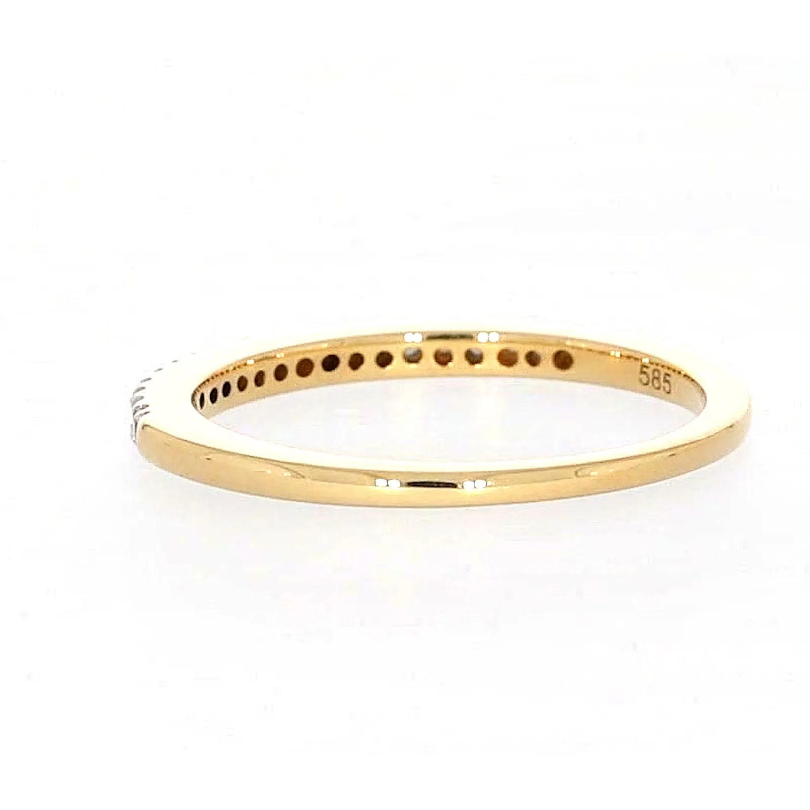 New York 14ct Yellow Gold Round Brilliant Cut 0.15 CARAT tw of Diamonds Ring