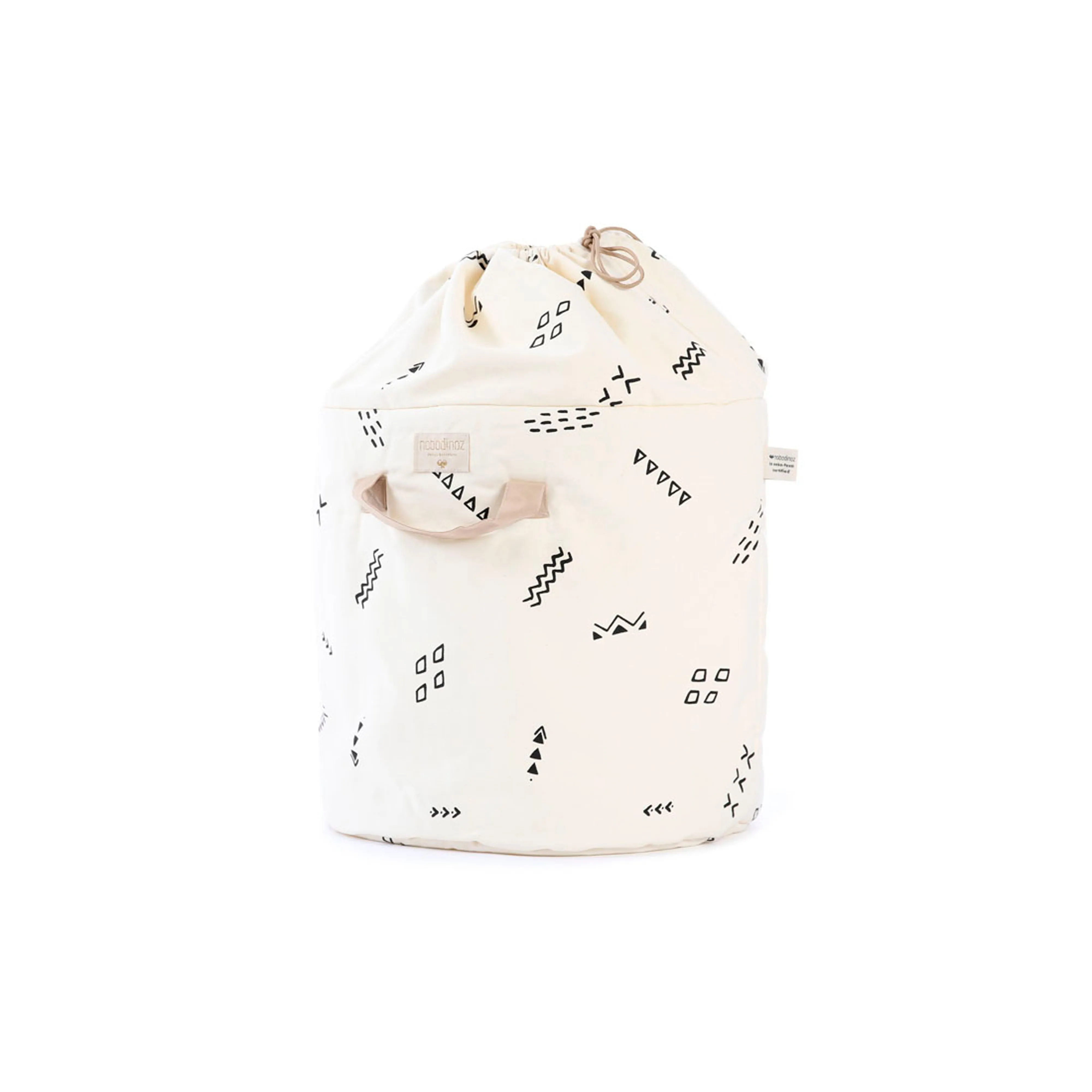 nobodinoz Bamboo Toy Bag Black Secrets/ Natural