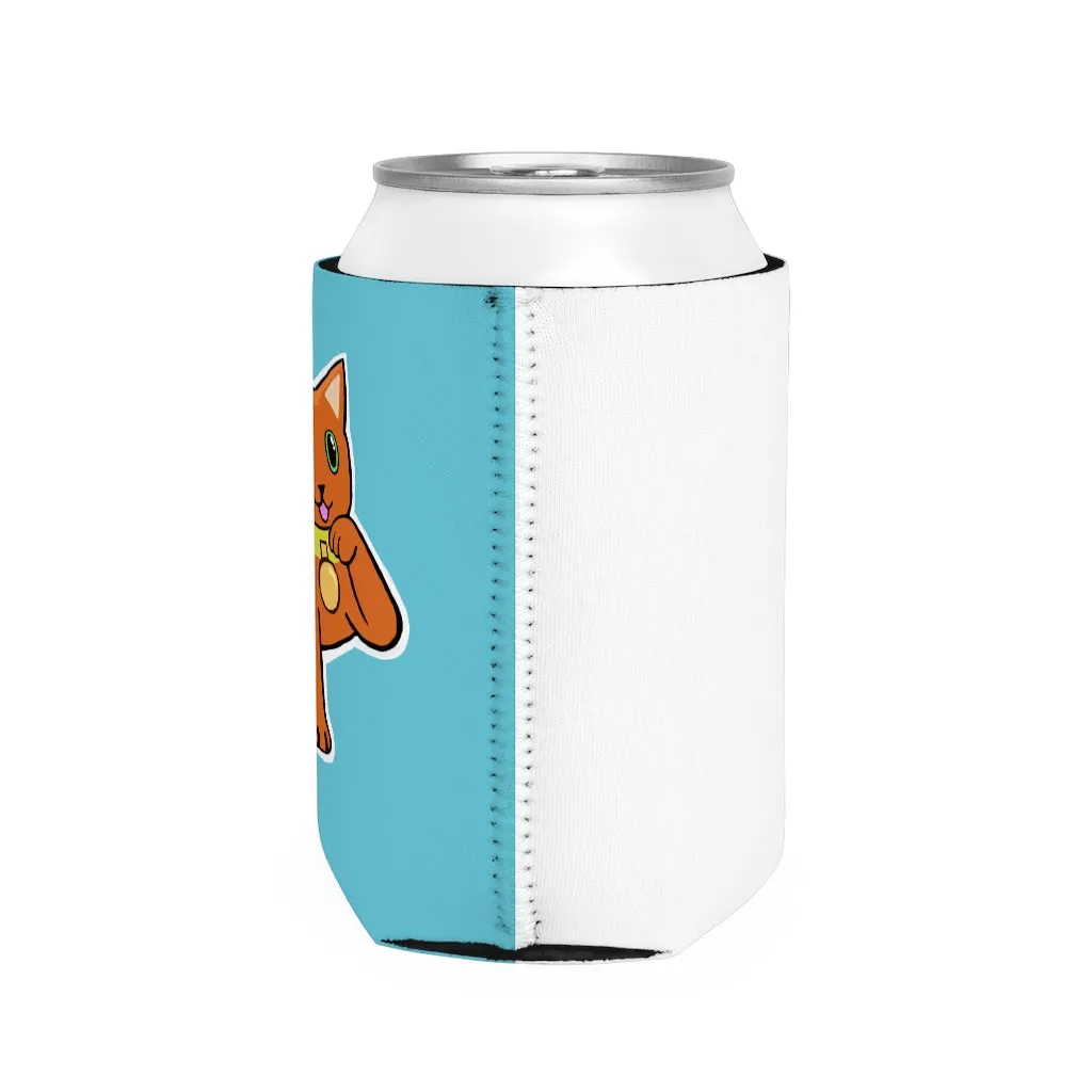 Orange Kitty Can Cooler Sleeve