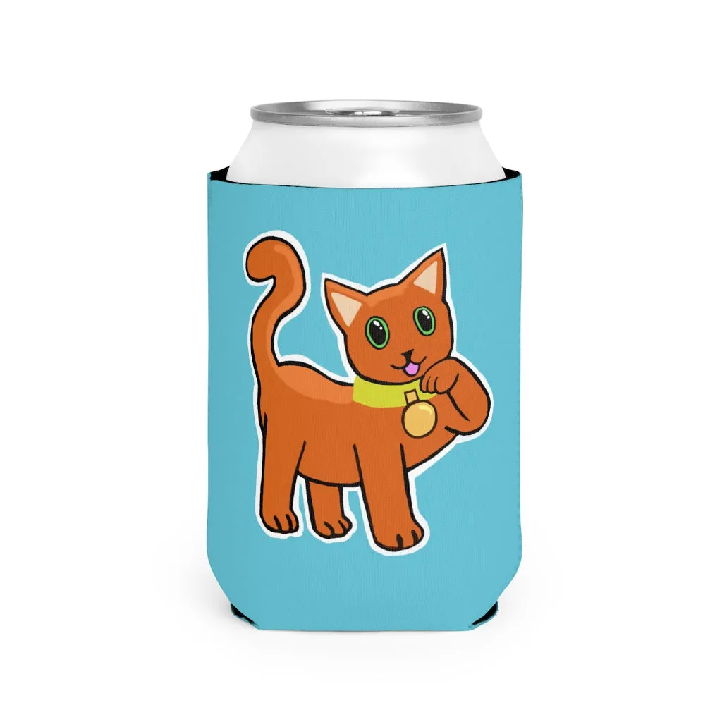Orange Kitty Can Cooler Sleeve