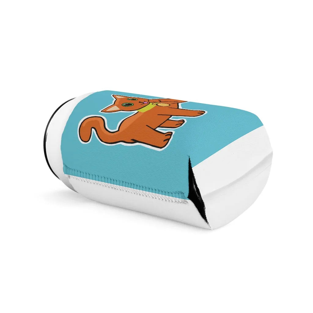 Orange Kitty Can Cooler Sleeve
