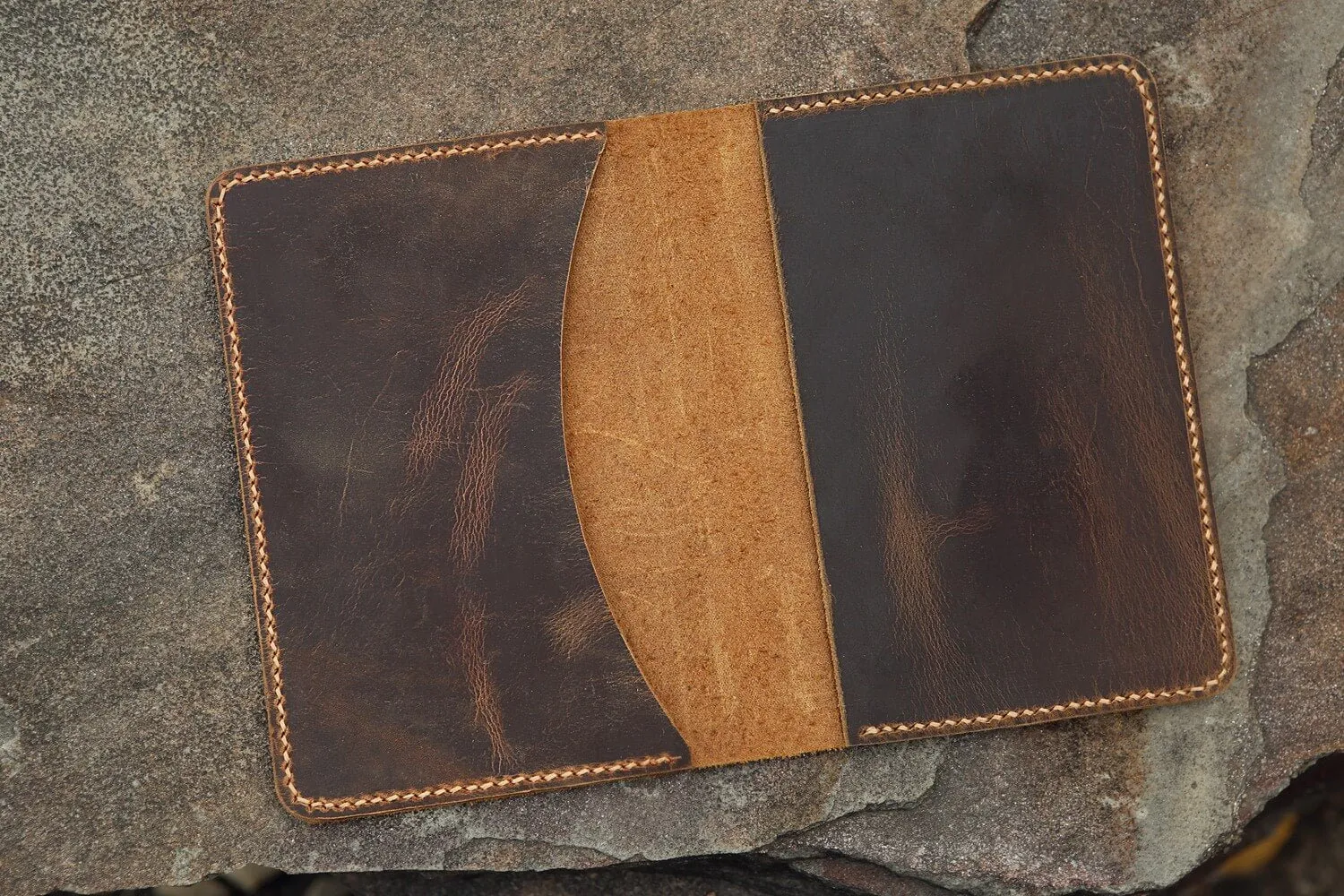 Personalized distressed leather hobonichi techo cover A5 A6
