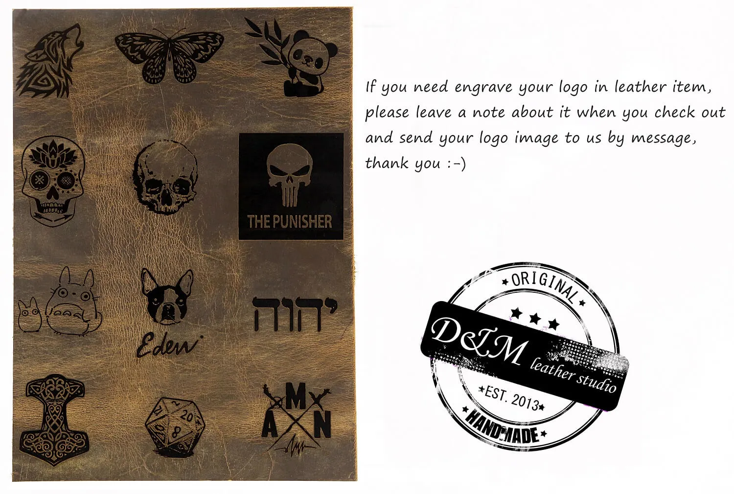 Personalized distressed leather hobonichi techo cover A5 A6