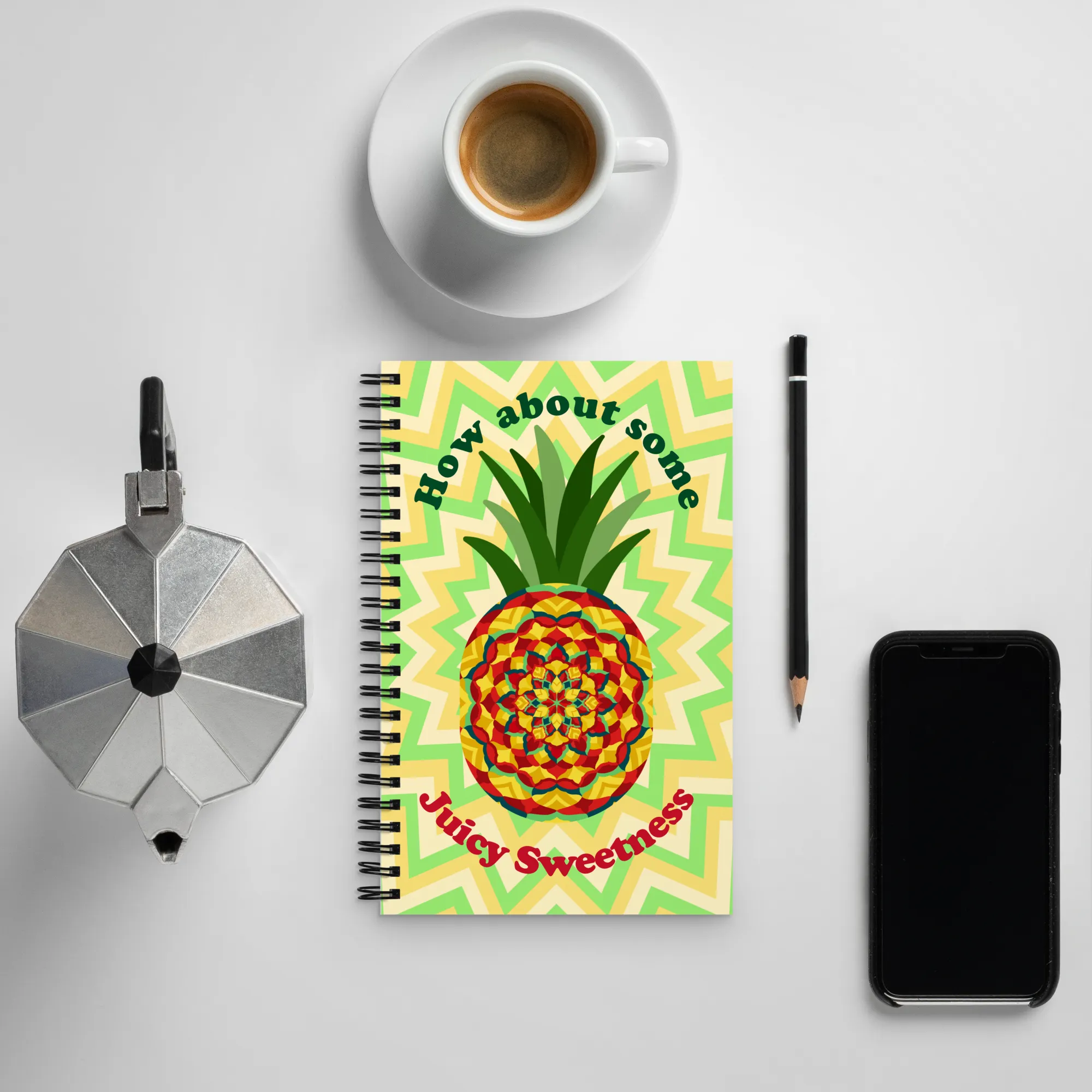 Pineapple Spiral notebook