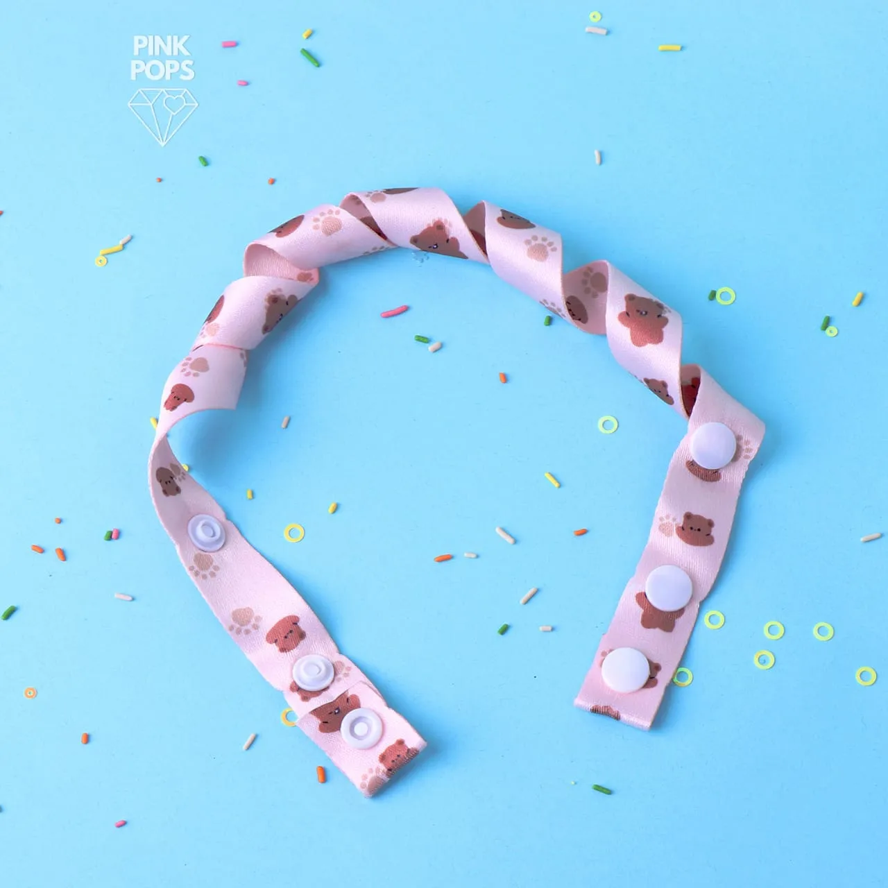 Pink Koala Face Mask Chain