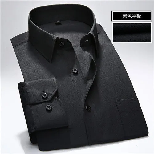 Plus Size Solid Long Sleeve Shirt #G26XX