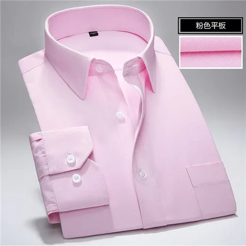 Plus Size Solid Long Sleeve Shirt #G26XX