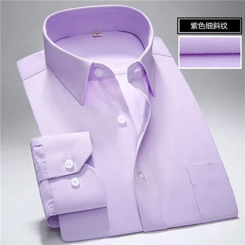 Plus Size Solid Long Sleeve Shirt #G26XX