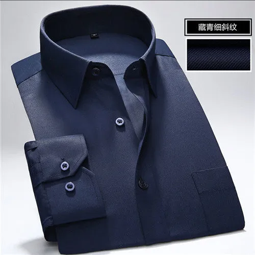 Plus Size Solid Long Sleeve Shirt #G26XX
