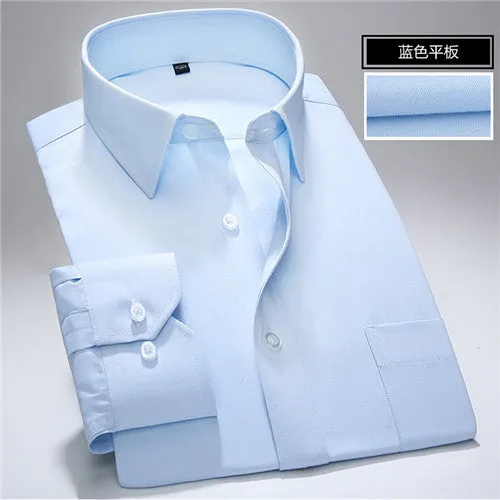 Plus Size Solid Long Sleeve Shirt #G26XX