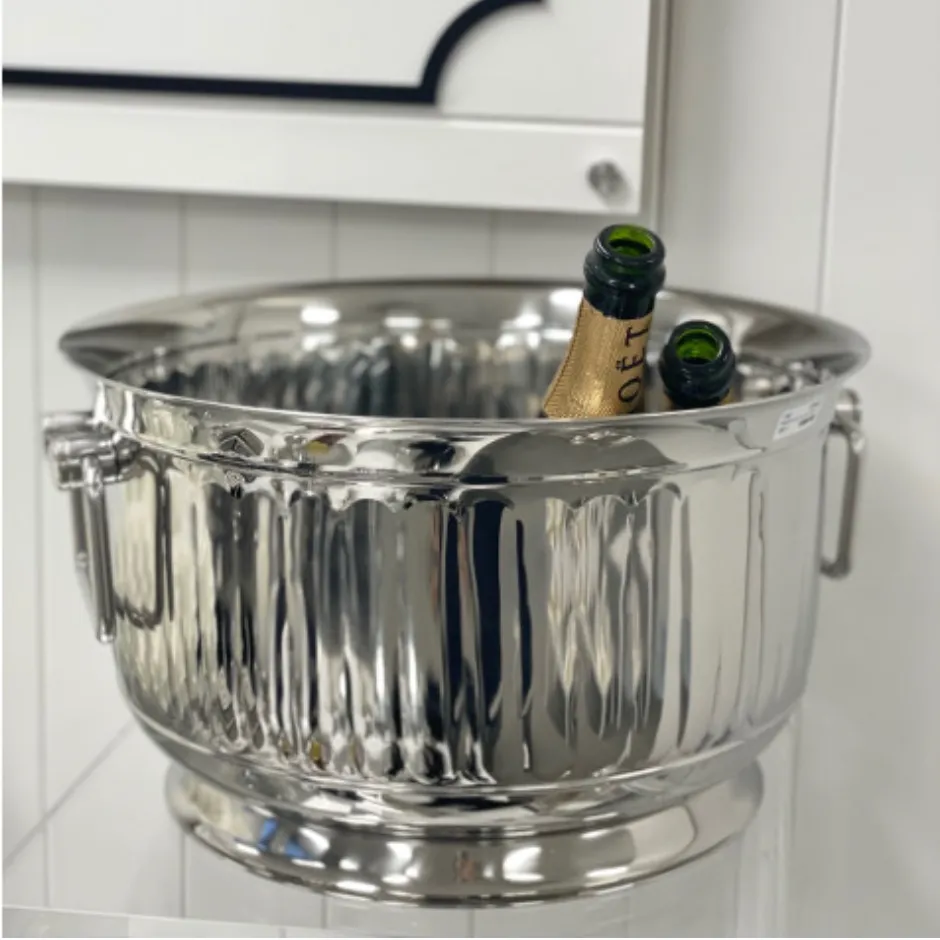 Pressed Pillar Stainless Steel Party Tub Large