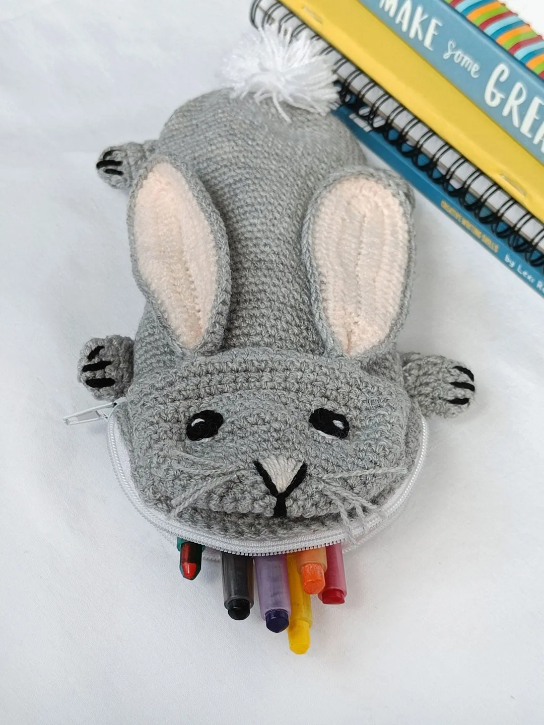 Rabbit Crochet Pencil Case
