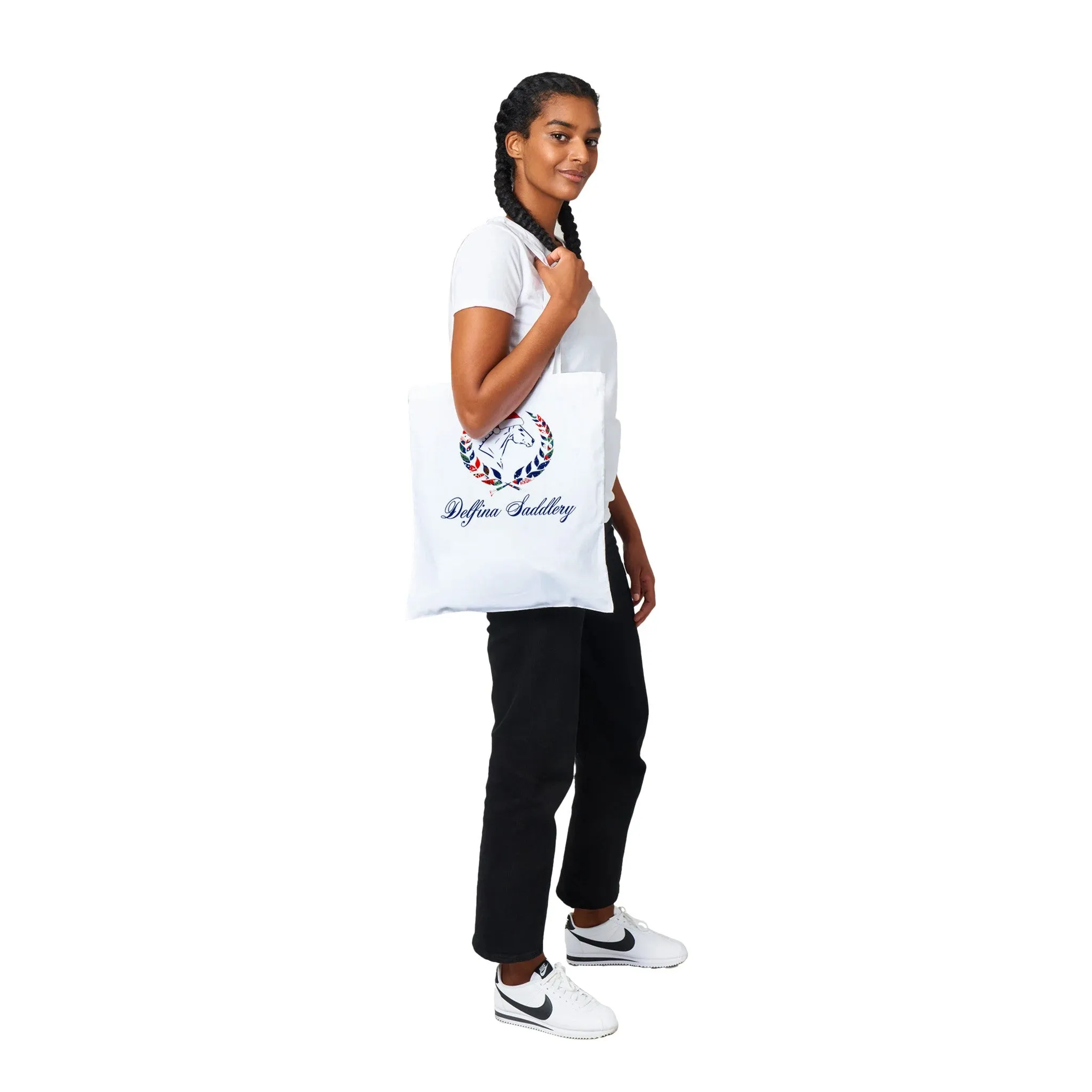 Santa Pony Canvas Tote Bag