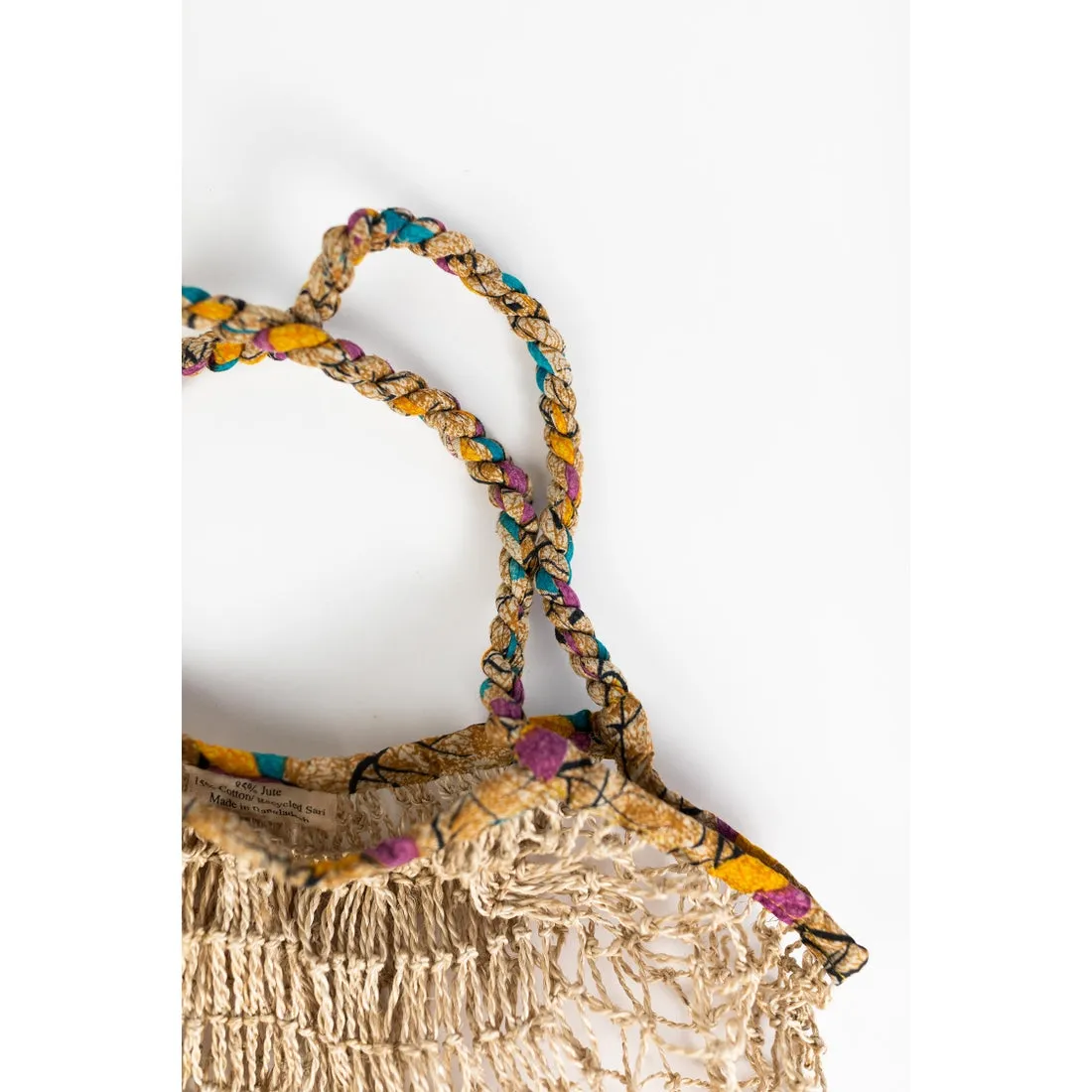 Sari & Jute Slouchy Net Farmer's Market Bag