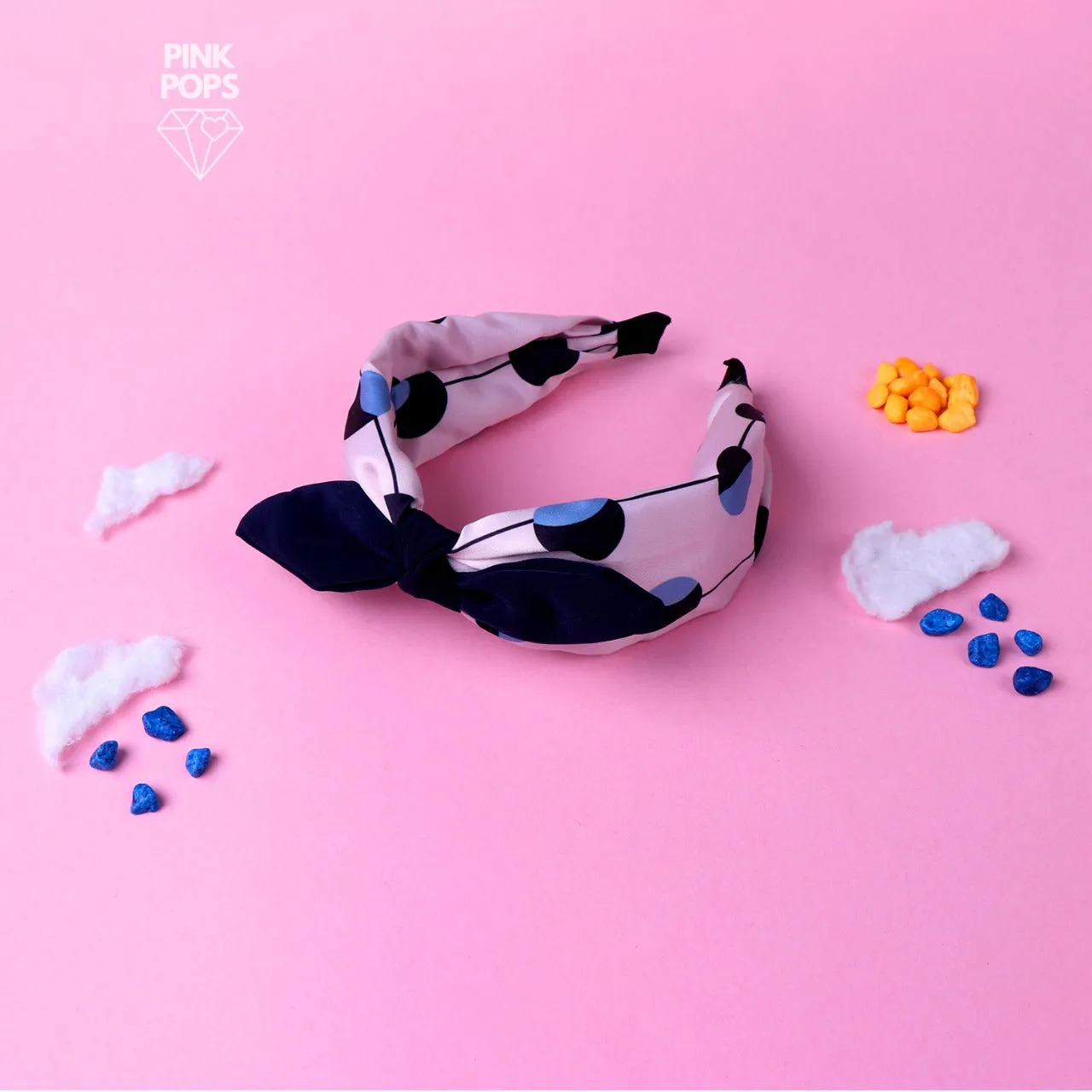 Shimmering Dotted Turband Knotted Headband