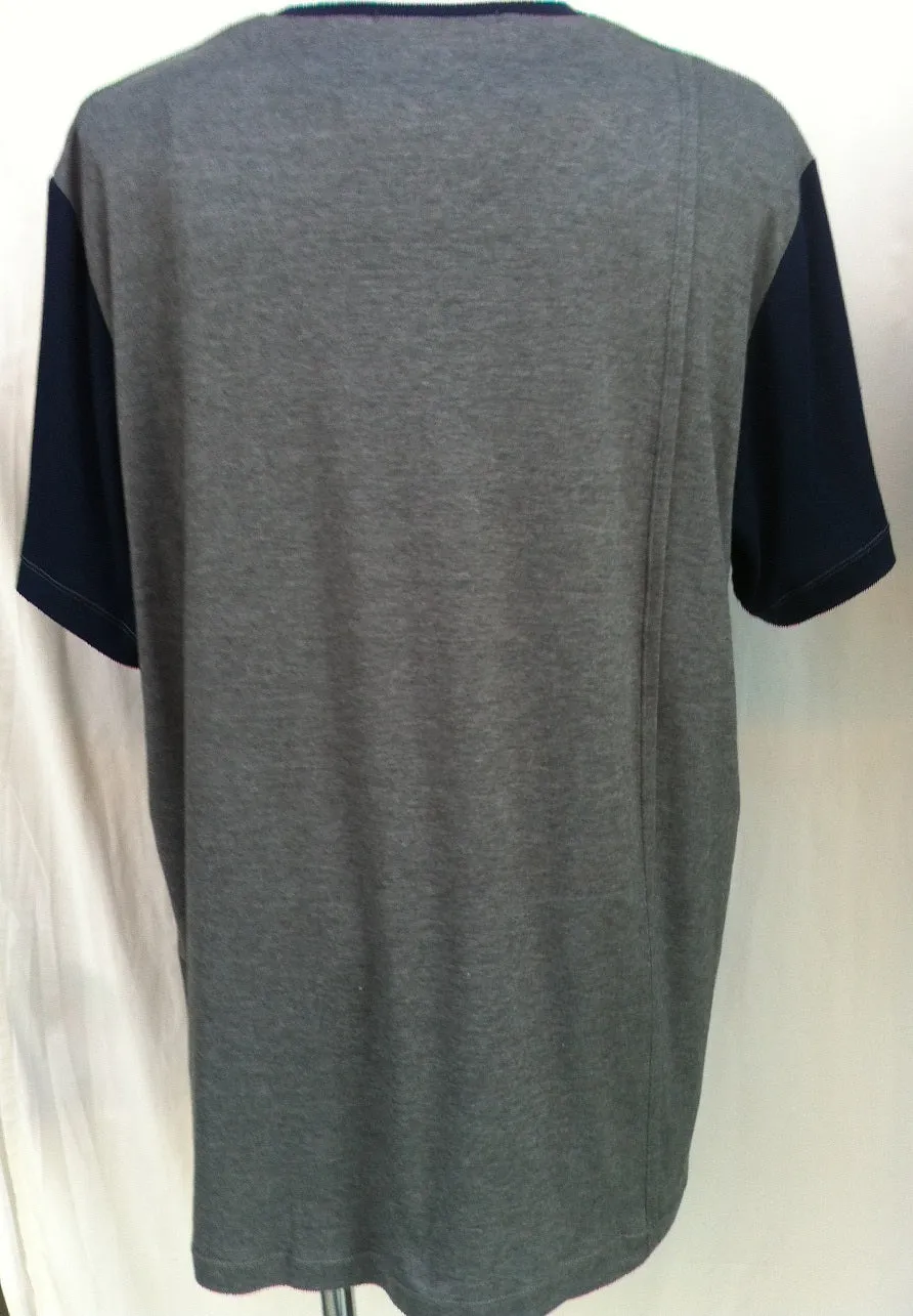 Sleep Tee - Short  Sleeves - CHARCOAL with CONTRAST SLEEVES